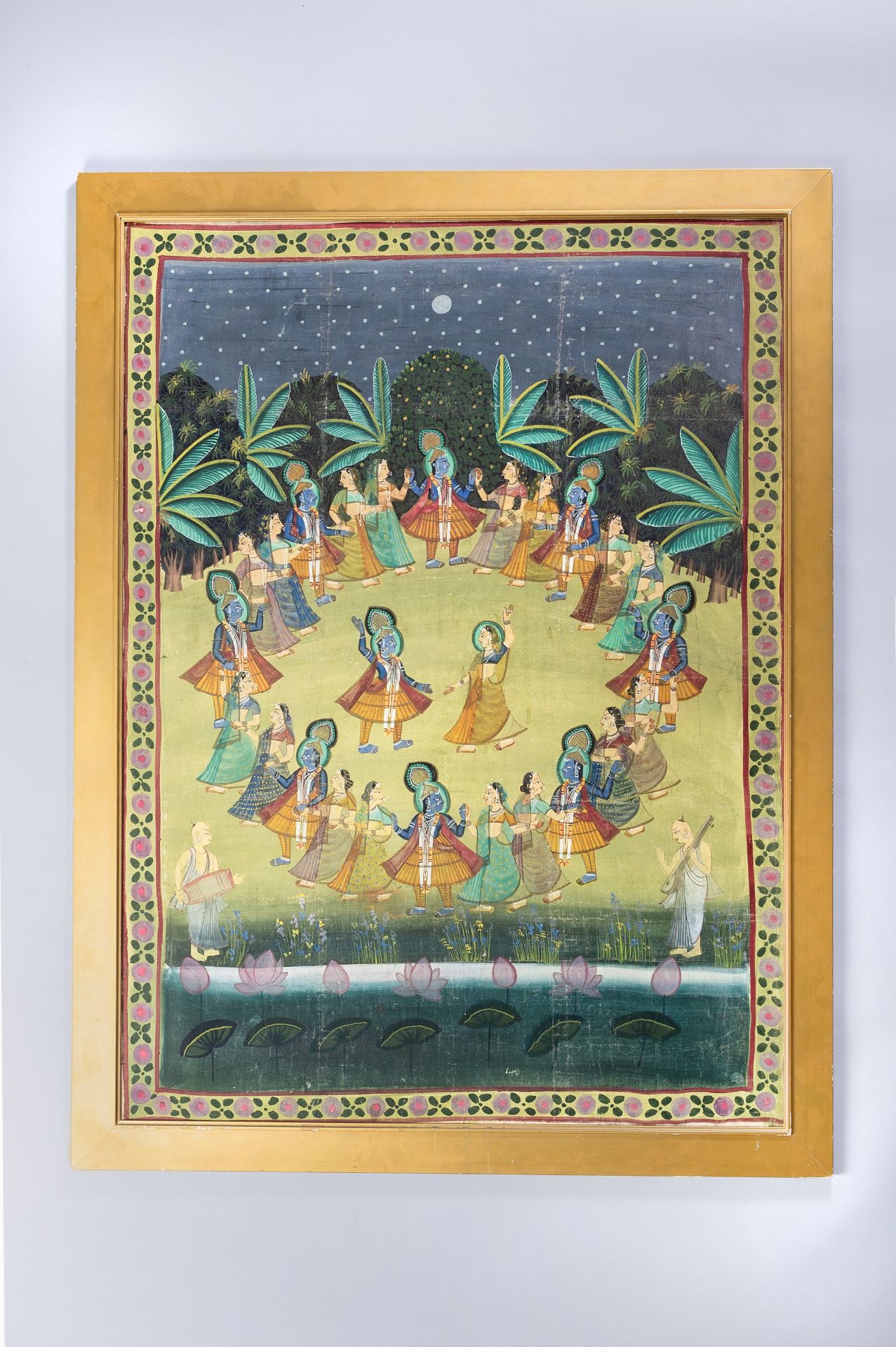 A LARGE AND FINE PICHWAI PAINTING OF THE RASA LILA