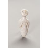 A FIGURATIVE WHITE MARBLE MINATURE SCULPTURE