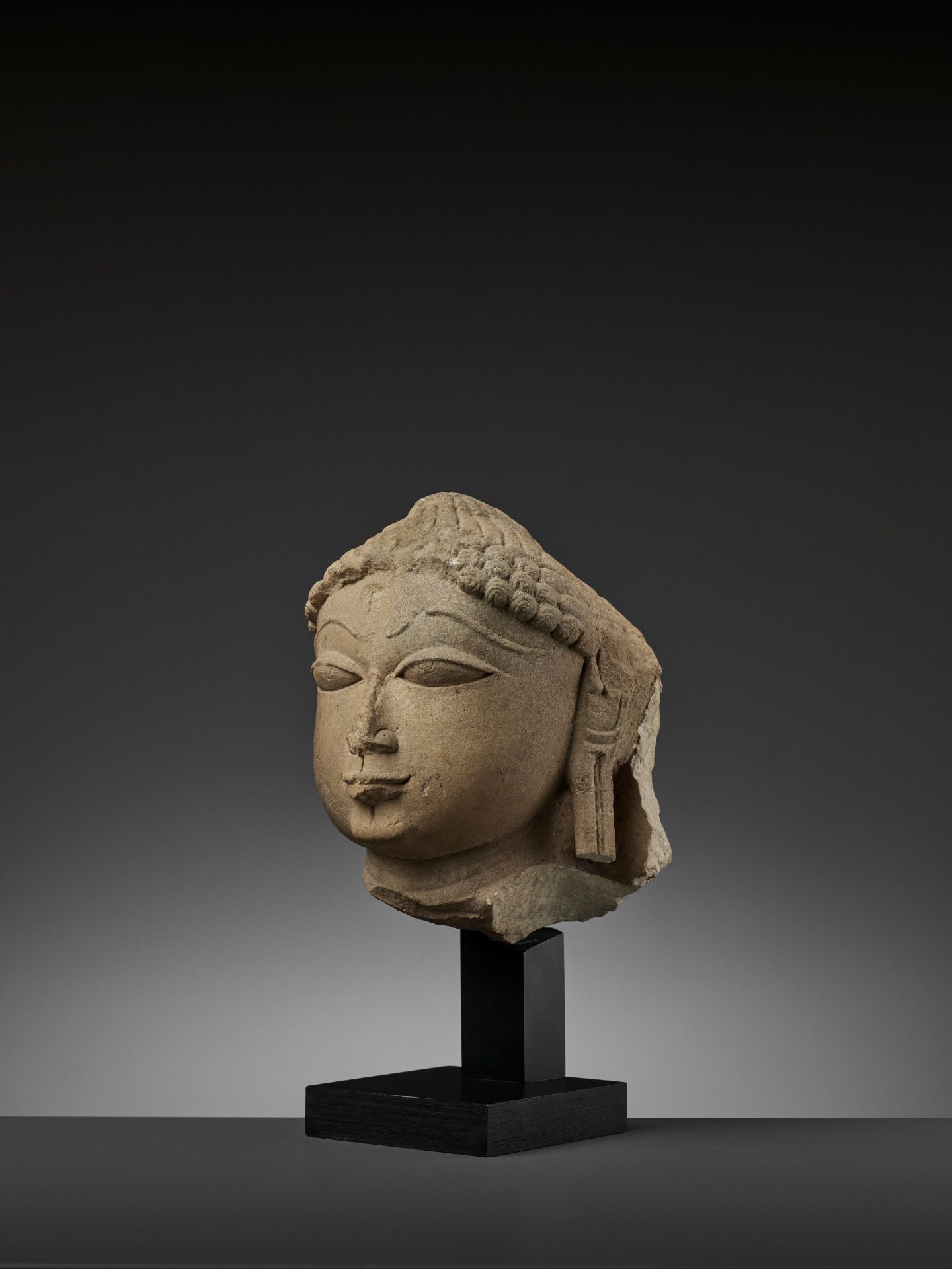 A JAIN SANDSTONE HEAD OF A JINA - Image 9 of 13