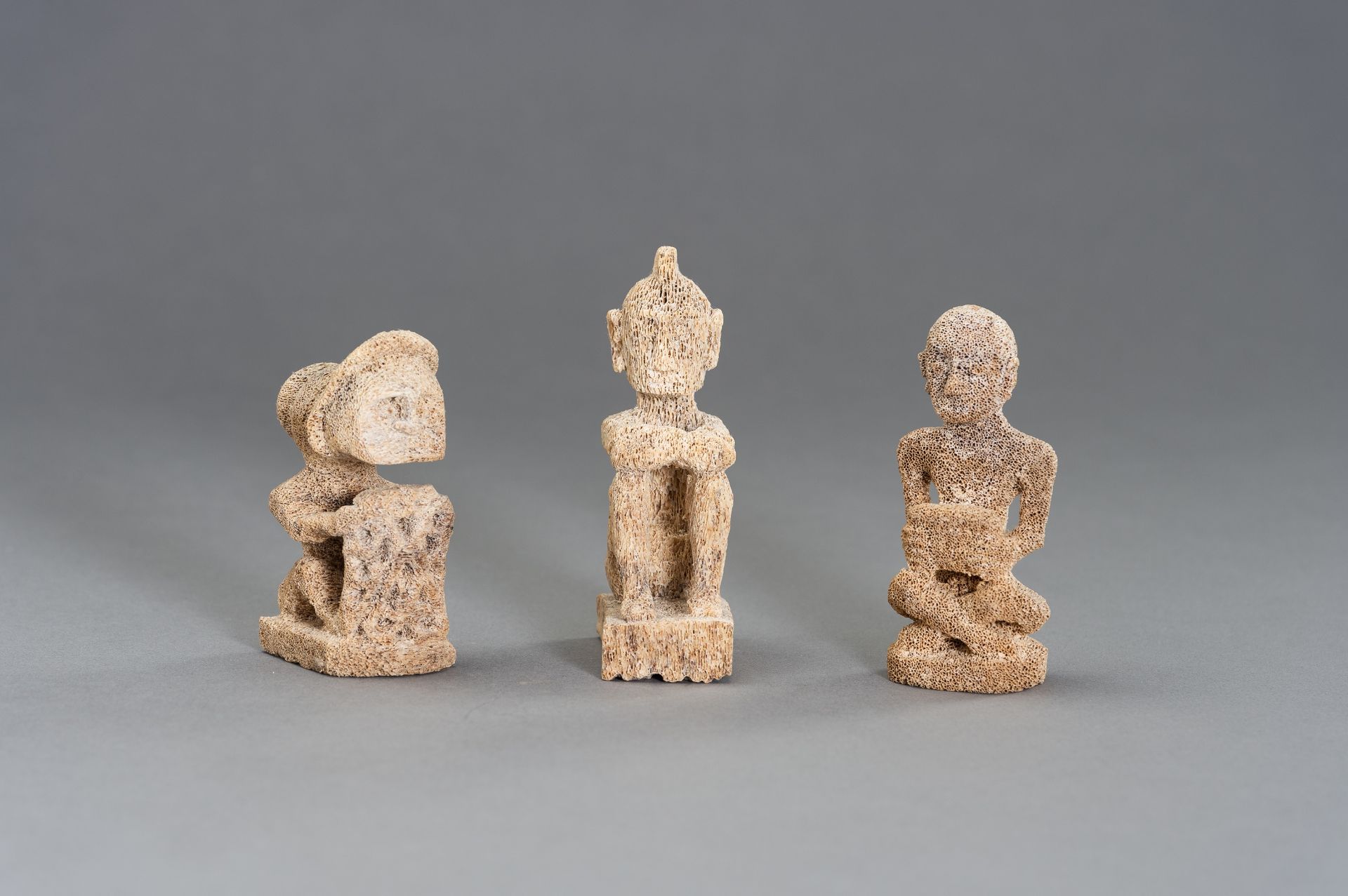 THREE TRIBAL FISHBONE FIGURES - Image 2 of 8