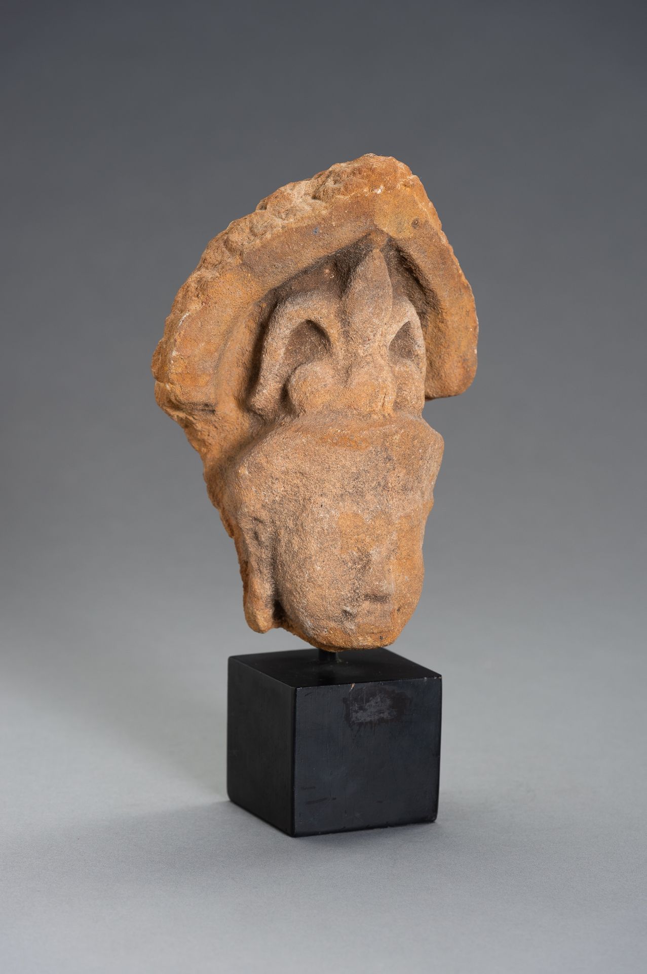 A CHAM THAP MAM STYLE SANDSTONE HEAD OF BUDDHA - Image 5 of 11