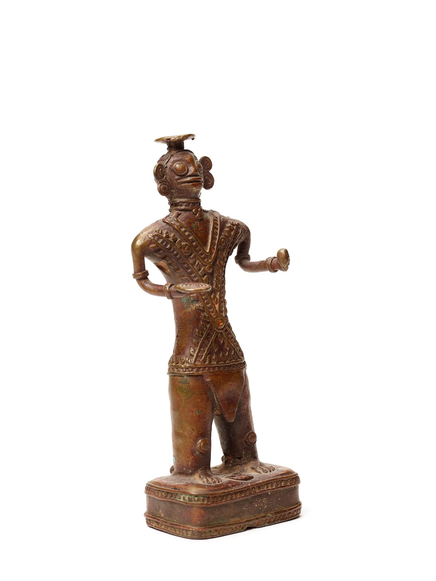 A UNIQUE BATAR BRONZE GODDESS WITH KHAPPAR AND A LOTUS BUD - Image 4 of 4