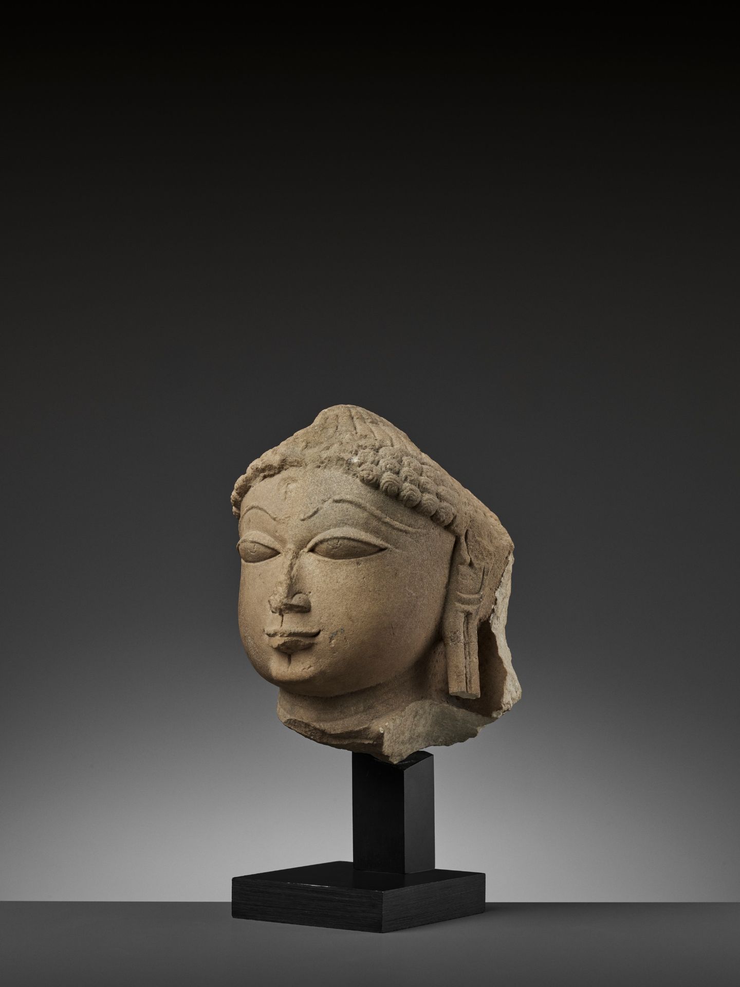 A JAIN SANDSTONE HEAD OF A JINA - Image 7 of 13