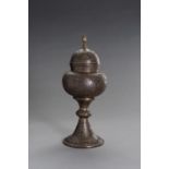 A LARGE INDO-PERSIAN METAL INCENSE BURNER