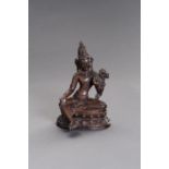 A COPPER ALLOY FIGURE OF PADMAPANI, 19TH CENTURY