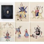 AN ALBUM OF KALIGHAT PAINTINGS