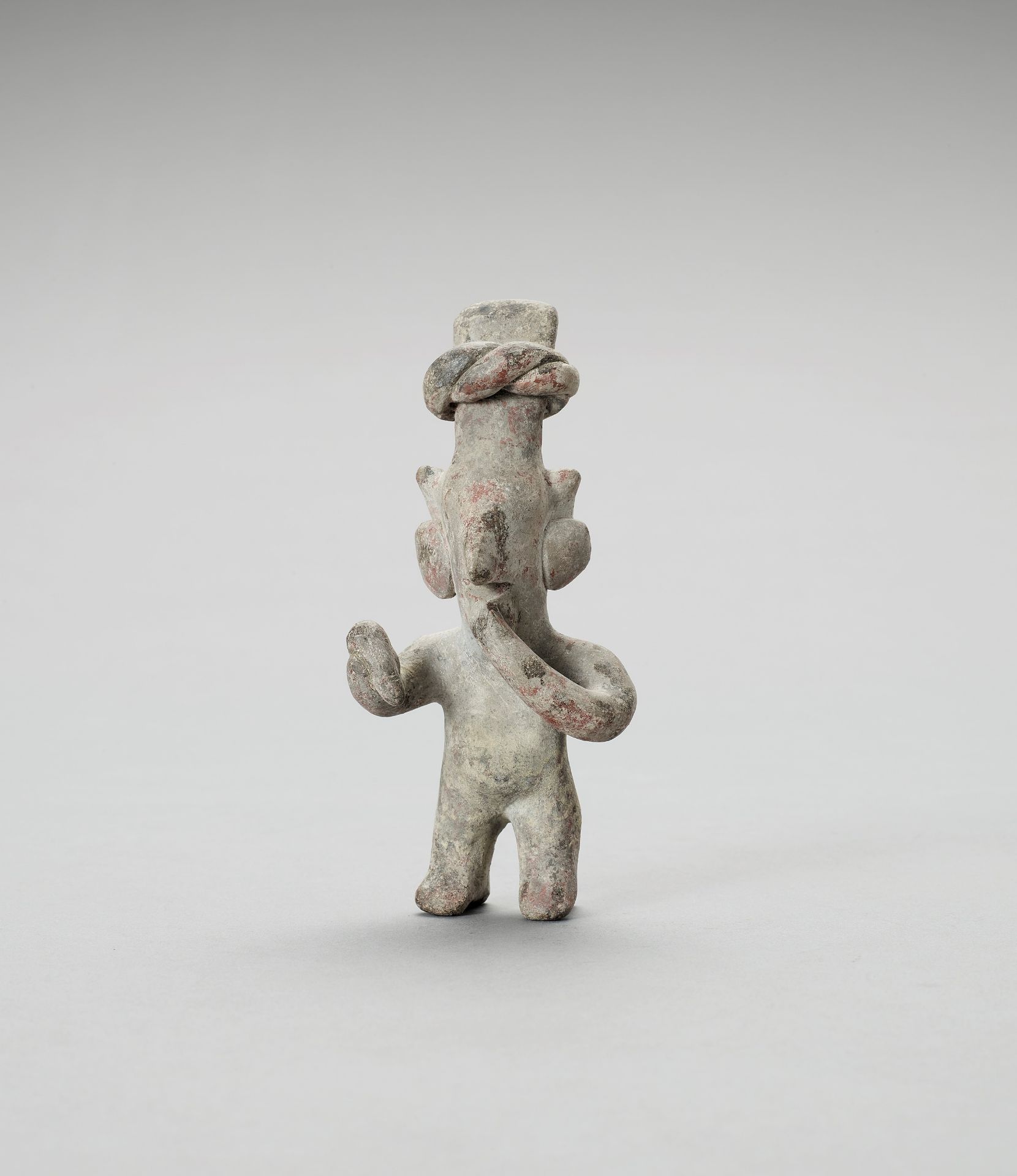 PRE-COLUMBIAN FIGURE OF A CONCERNED MAN