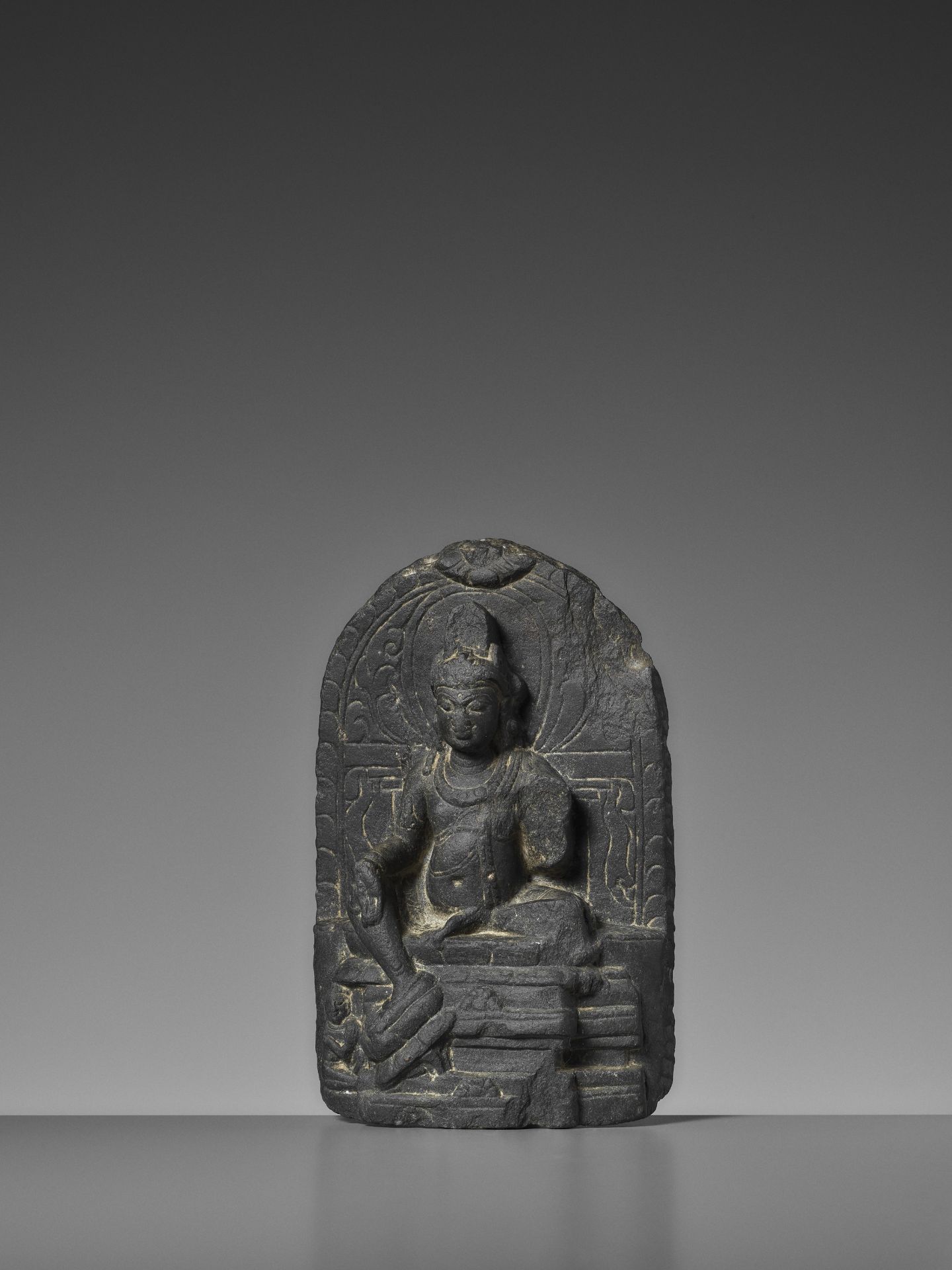 A SCHIST STELE OF BODHISATTVA AVALOKITESHVARA, PALA PERIOD