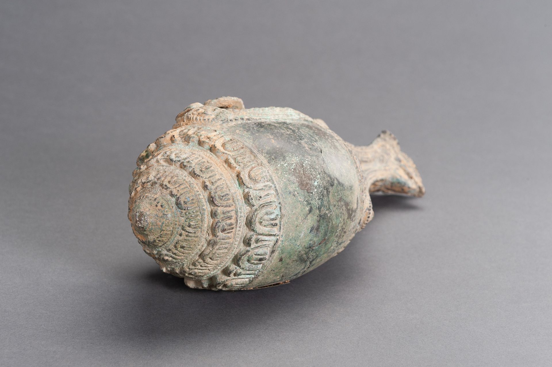 A LARGE 'BIRD SHAPE' BRONZE KHMER CONCH SHELL - Image 3 of 10