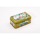 CANTON ENAMEL TEA CADDY