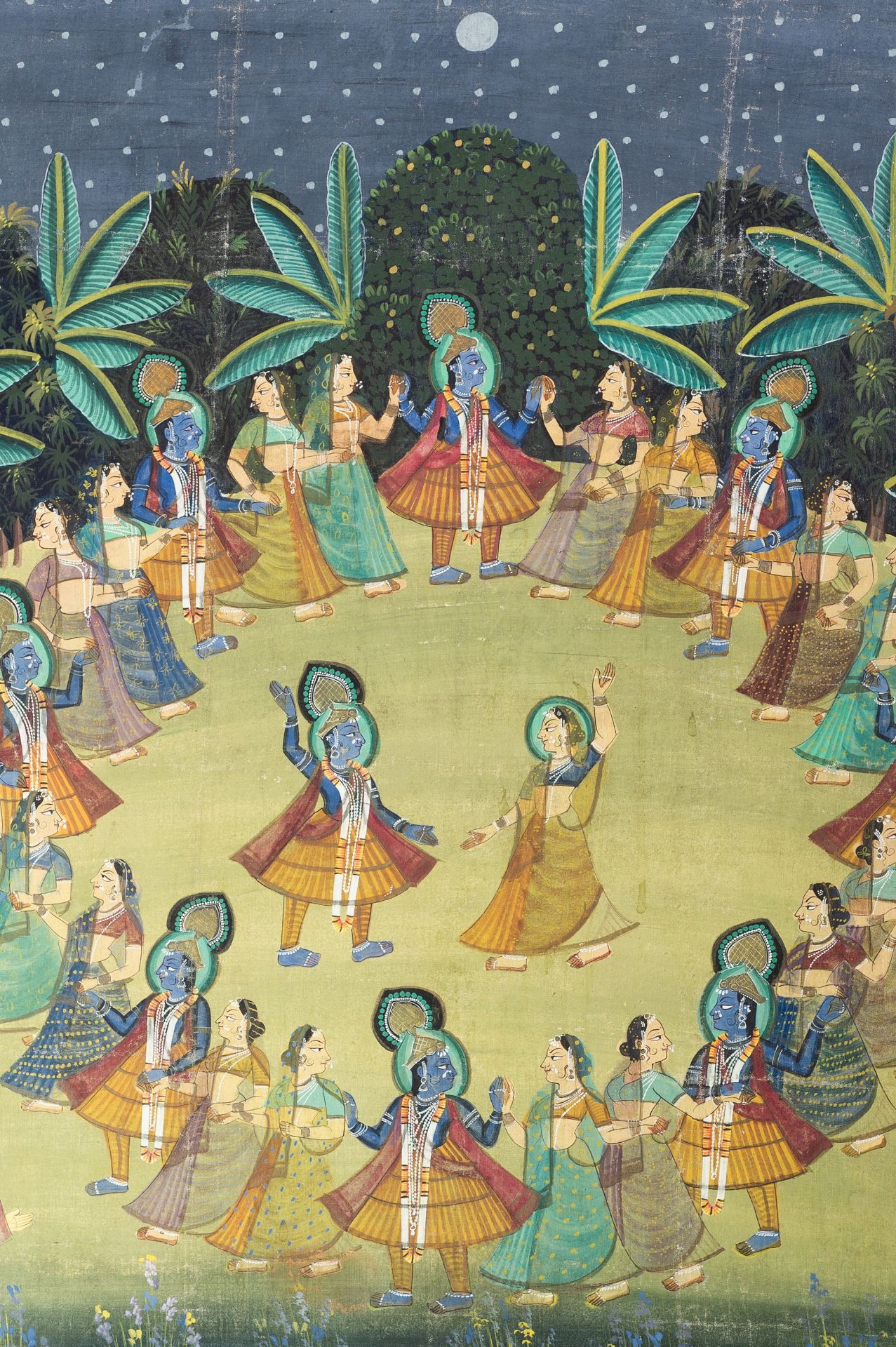 A LARGE AND FINE PICHWAI PAINTING OF THE RASA LILA - Image 2 of 8