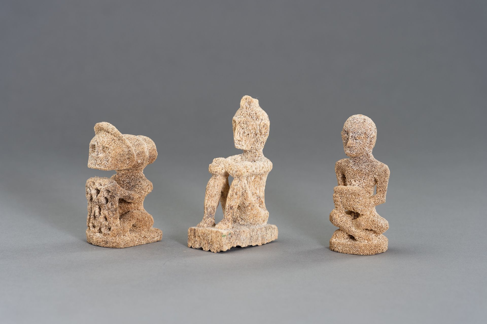 THREE TRIBAL FISHBONE FIGURES