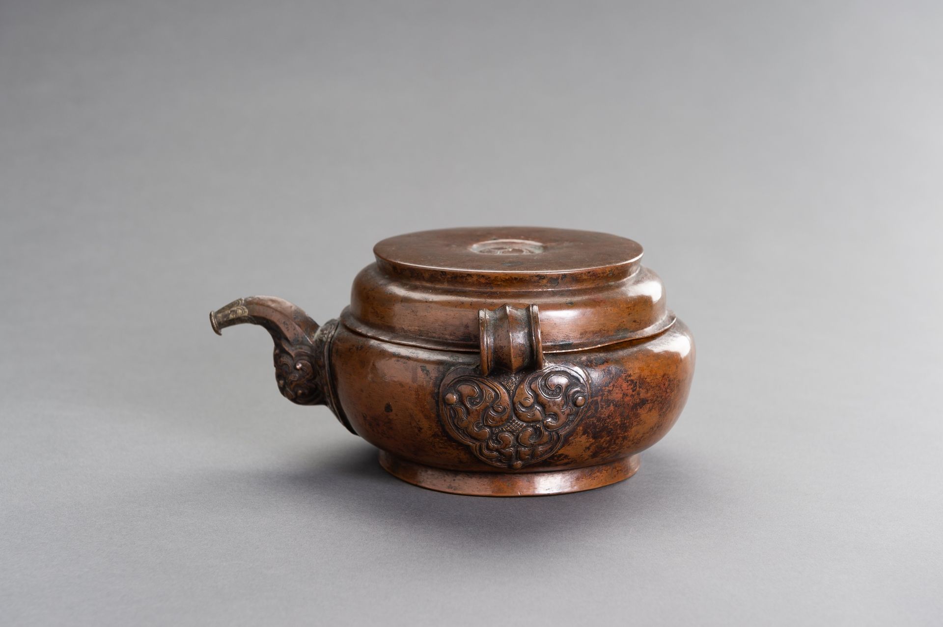 A RITUAL TIBETAN COPPER WATERPOT