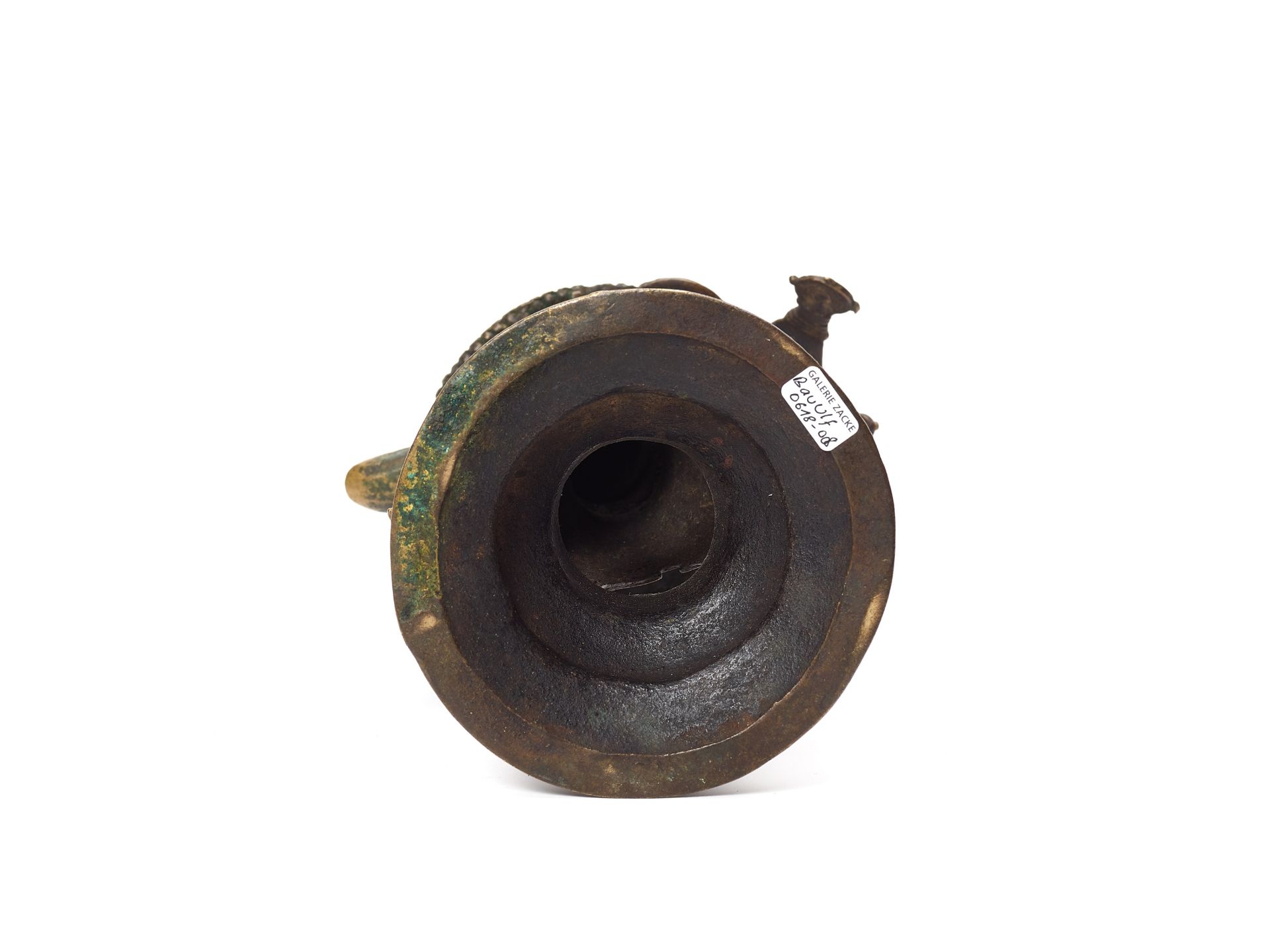 A RARE BASTAR BRONZE ELEPHANT BASE OIL LAMP - Image 4 of 4