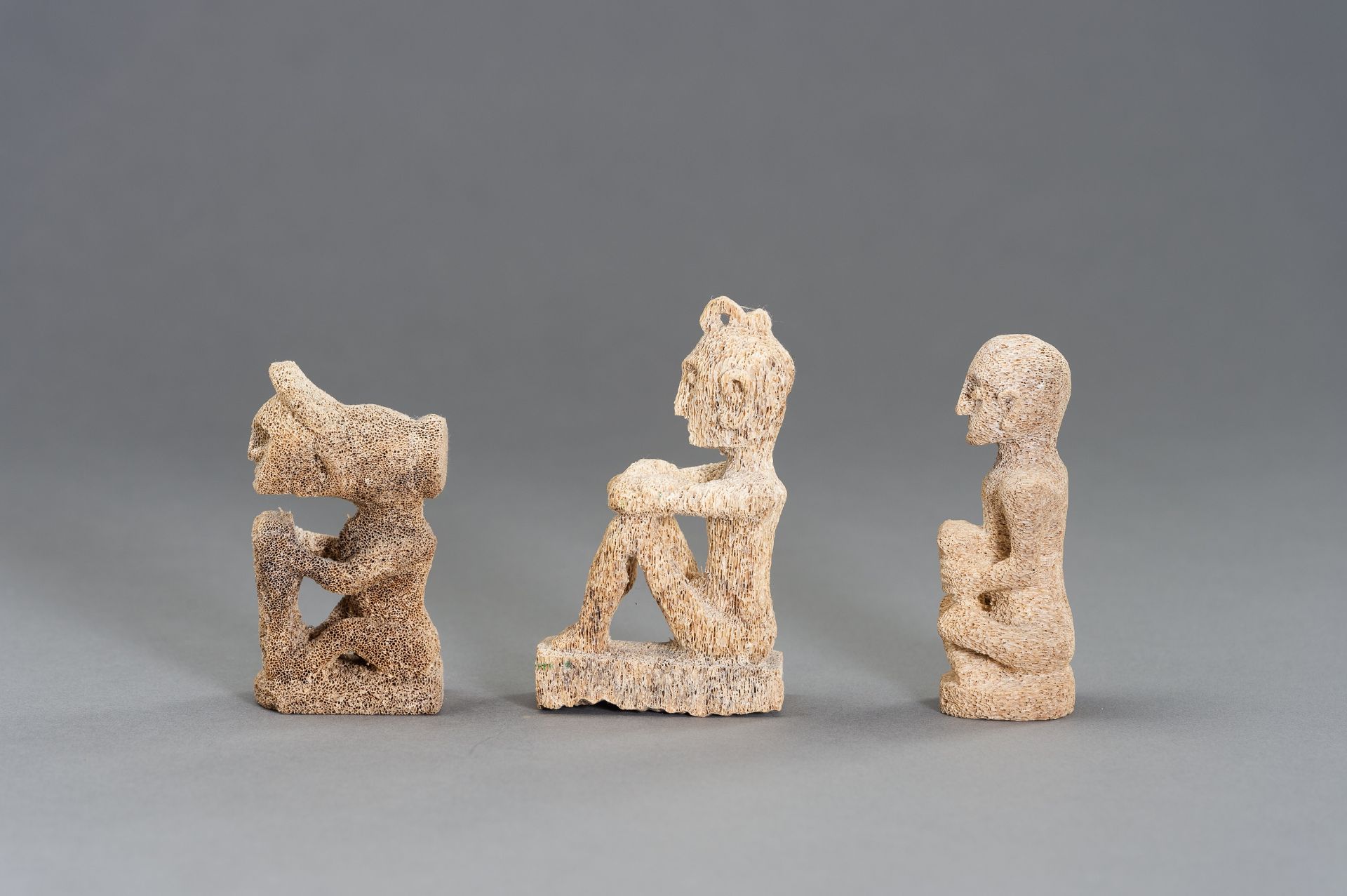 THREE TRIBAL FISHBONE FIGURES - Image 7 of 8