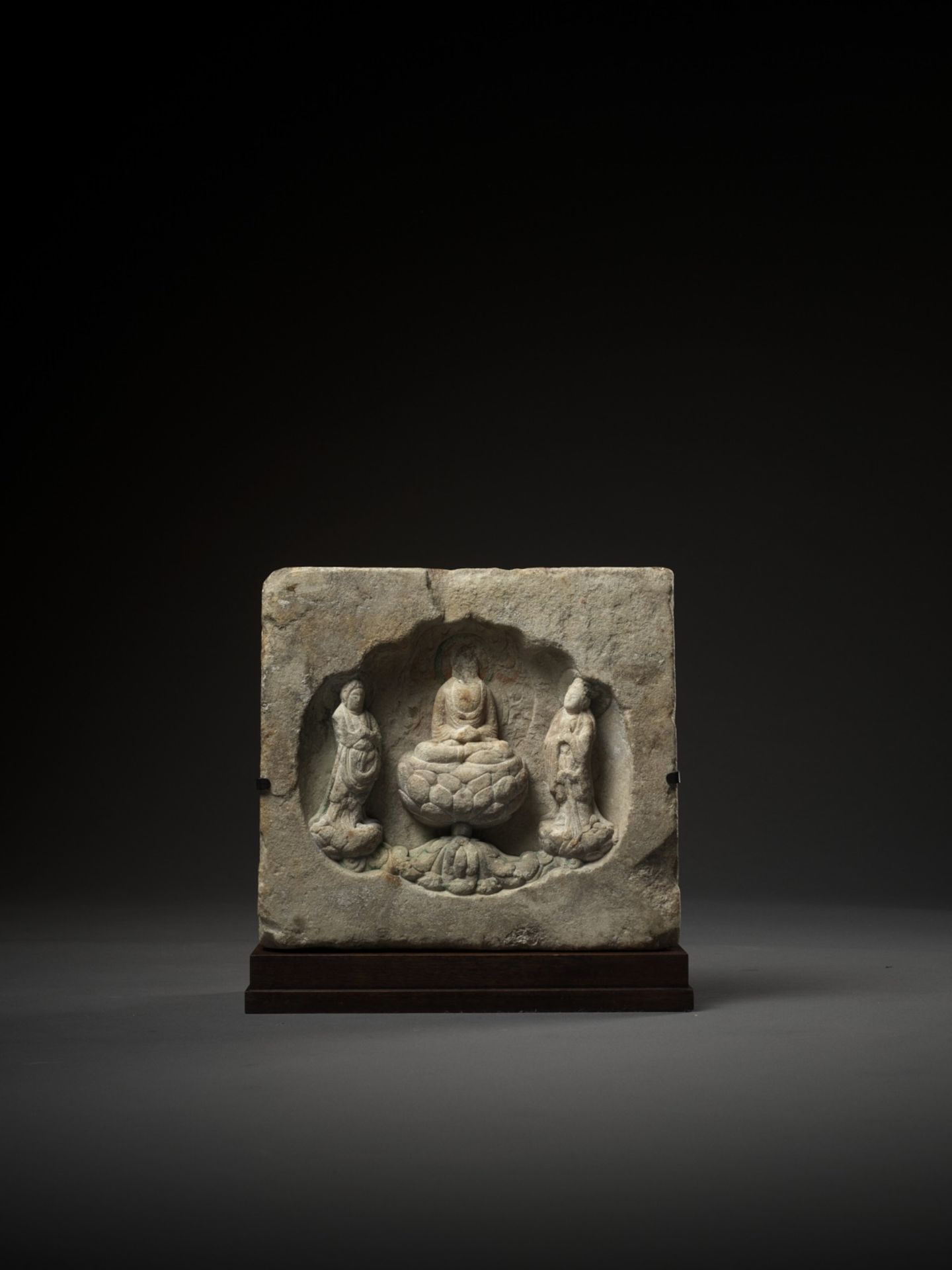A WHITE MARBLE BUDDHIST STELE, NORTHERN WEI TO NORTHERN QI