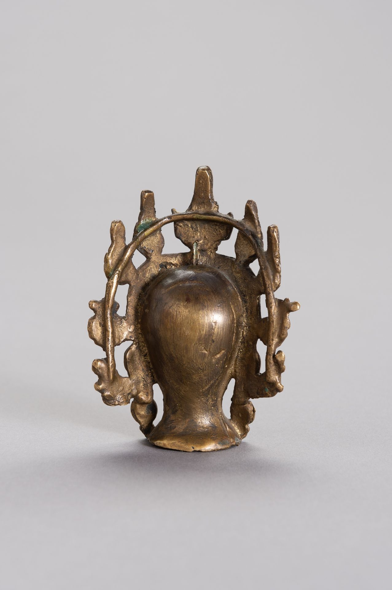 A MINIATURE BRONZE HEAD OF BODHISATTVA - Image 6 of 7