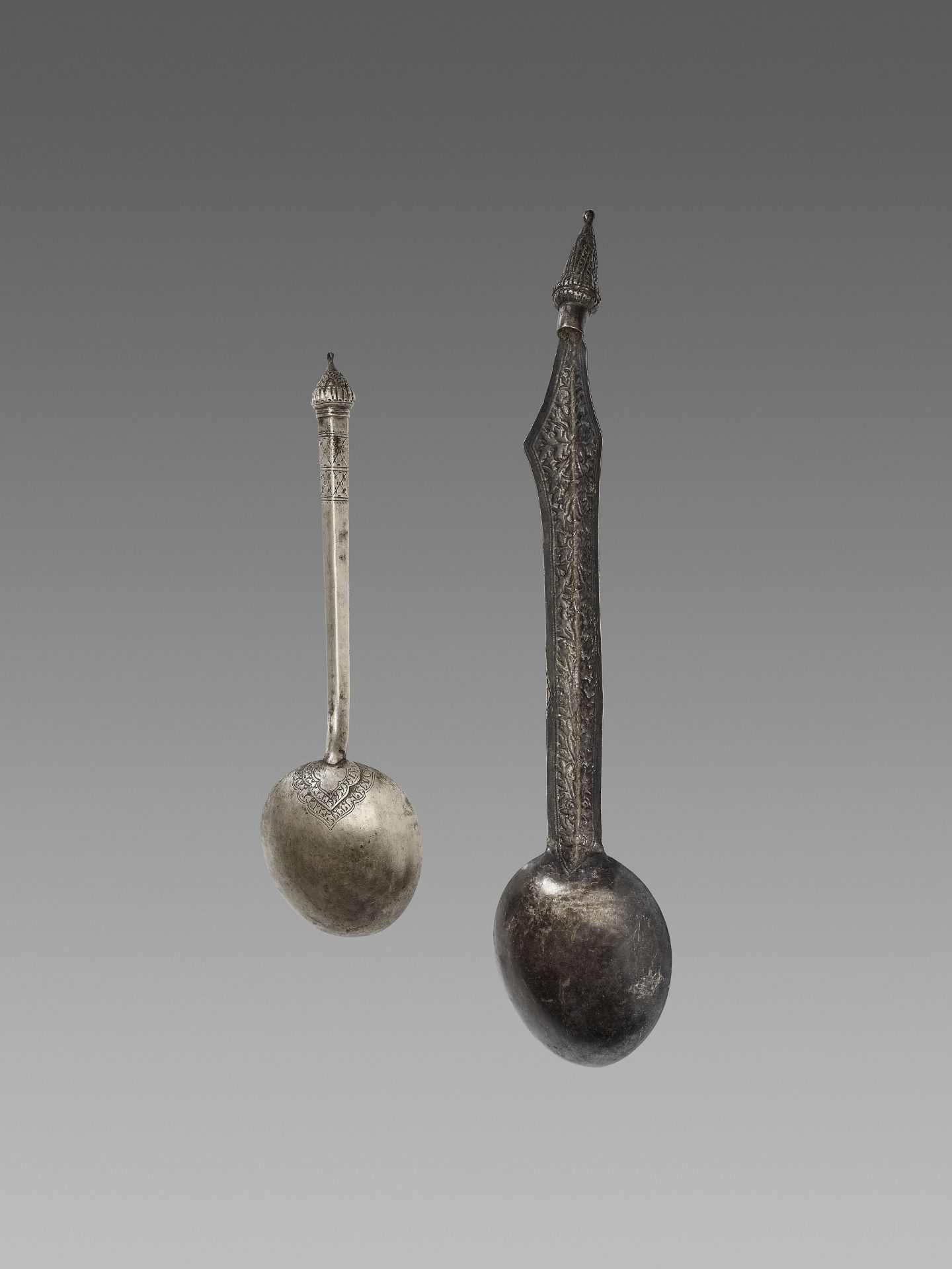 TWO LARGE CAMBODIAN SILVER SPOONS - Image 3 of 3