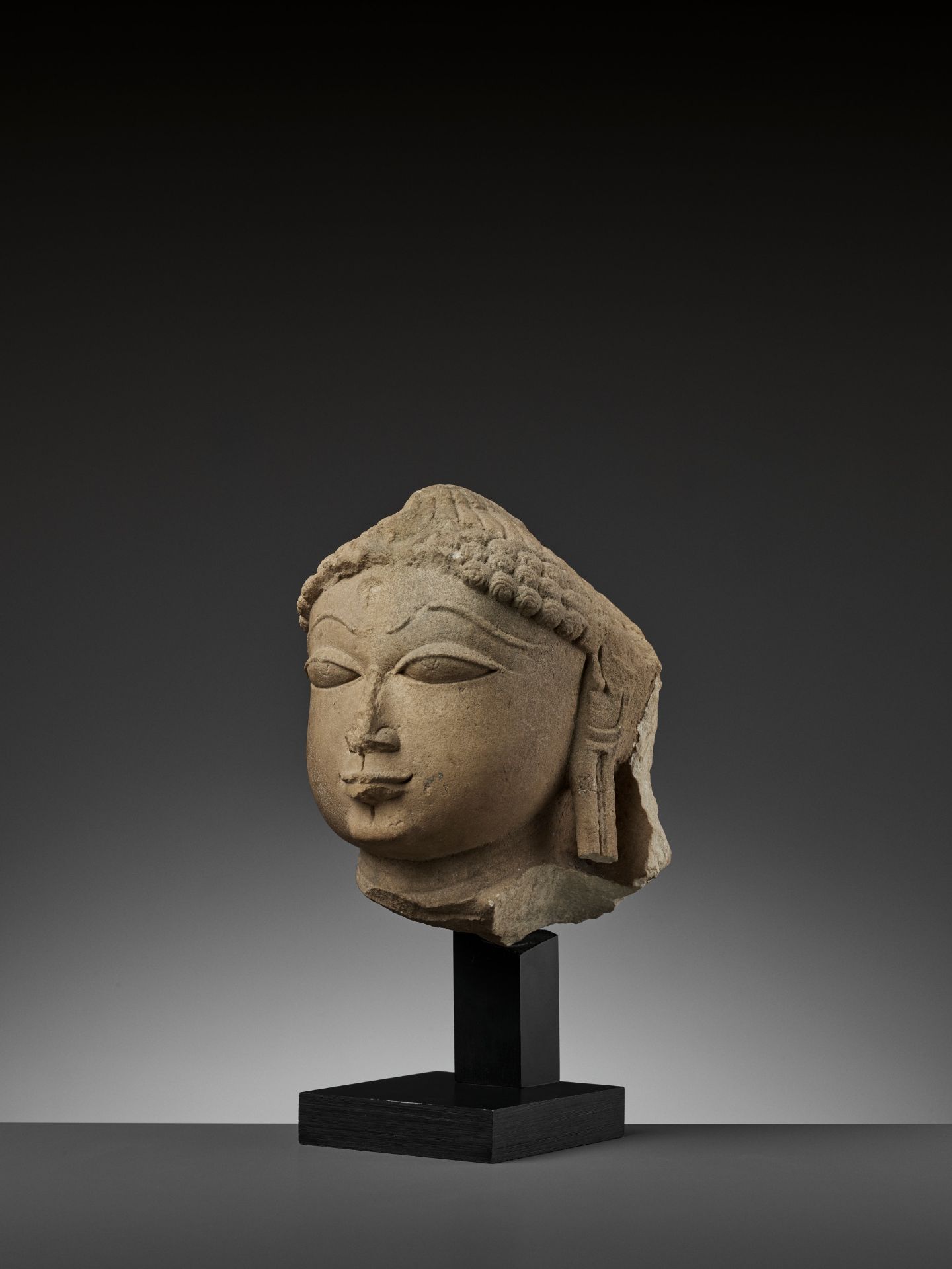 A JAIN SANDSTONE HEAD OF A JINA - Image 10 of 13
