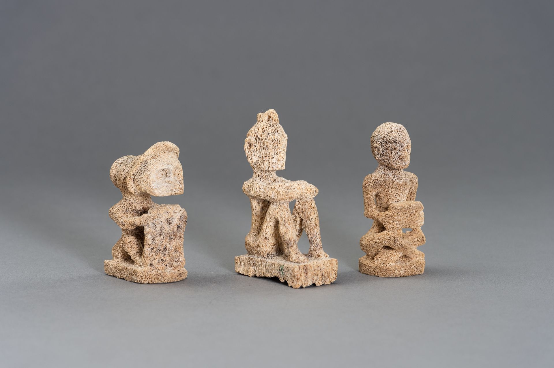 THREE TRIBAL FISHBONE FIGURES - Image 5 of 8