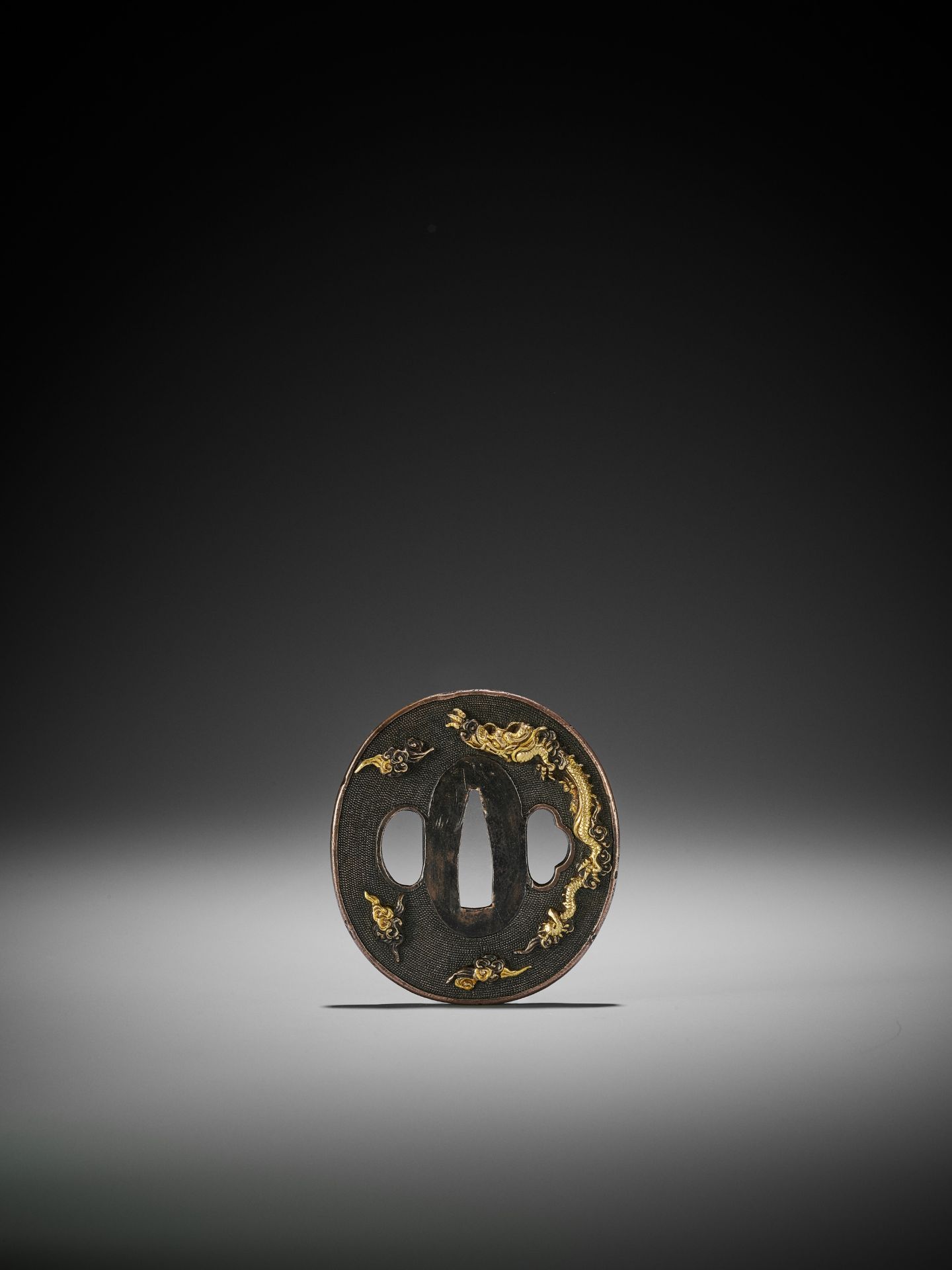 A GOTO SCHOOL TSUBA WITH DRAGON