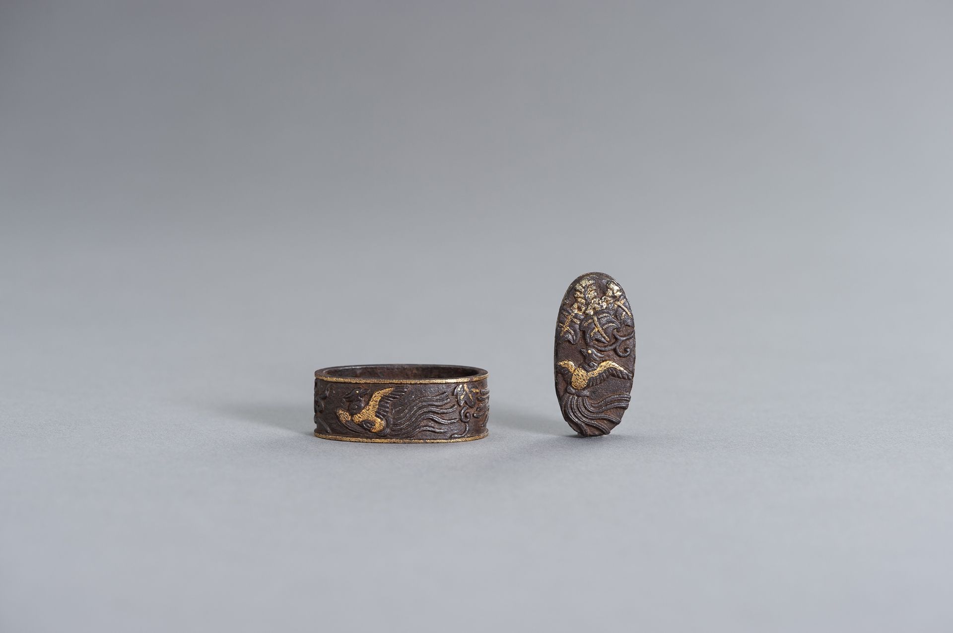 A FUCHI AND KASHIRA WITH HO-O BIRDS