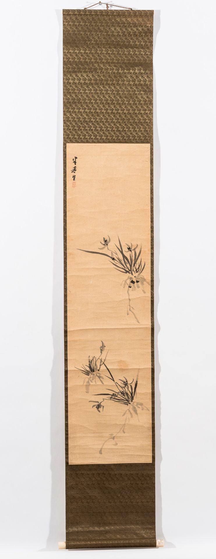 A 'BAMBOO' SCROLL PAINTING - Image 2 of 2
