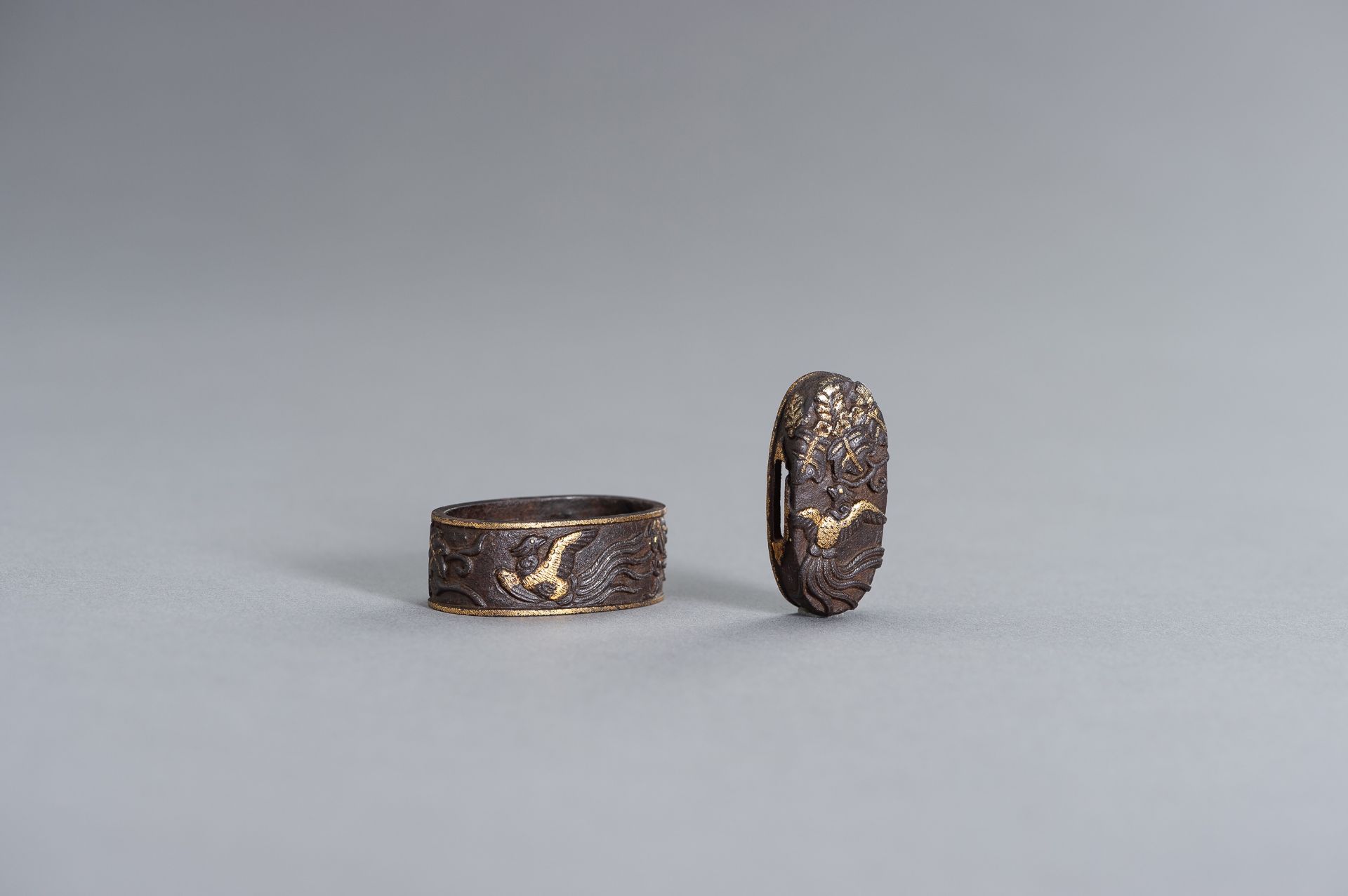 A FUCHI AND KASHIRA WITH HO-O BIRDS - Image 2 of 8