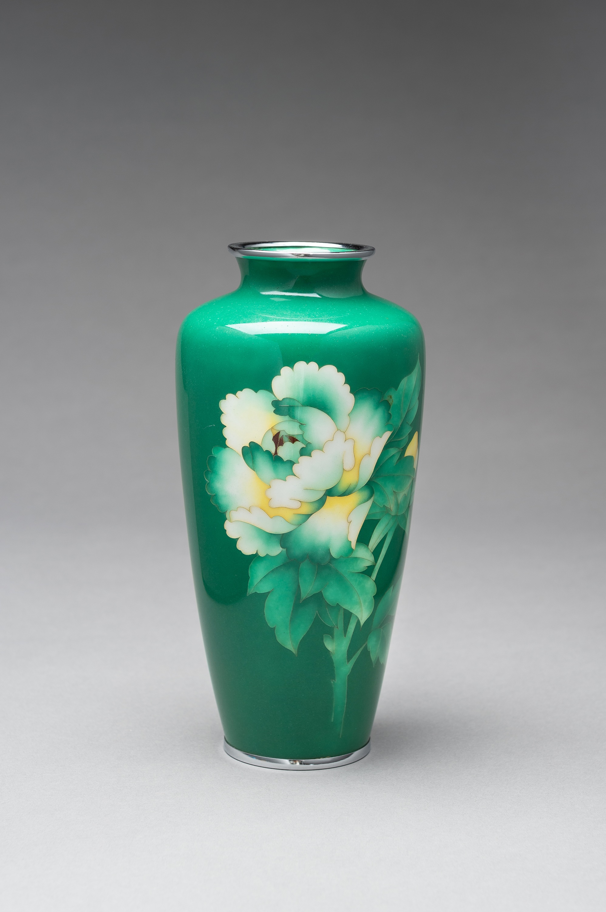 A LARGE ANDO STYLE CLOISONE ENAMEL VASE - Image 2 of 8