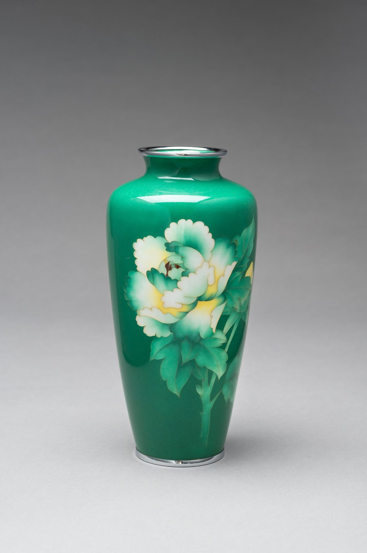 A LARGE ANDO STYLE CLOISONE ENAMEL VASE - Image 2 of 8