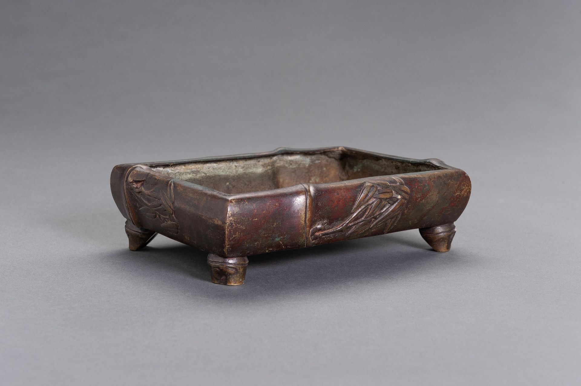 A 'BAMBOO' BRONZE CENSER