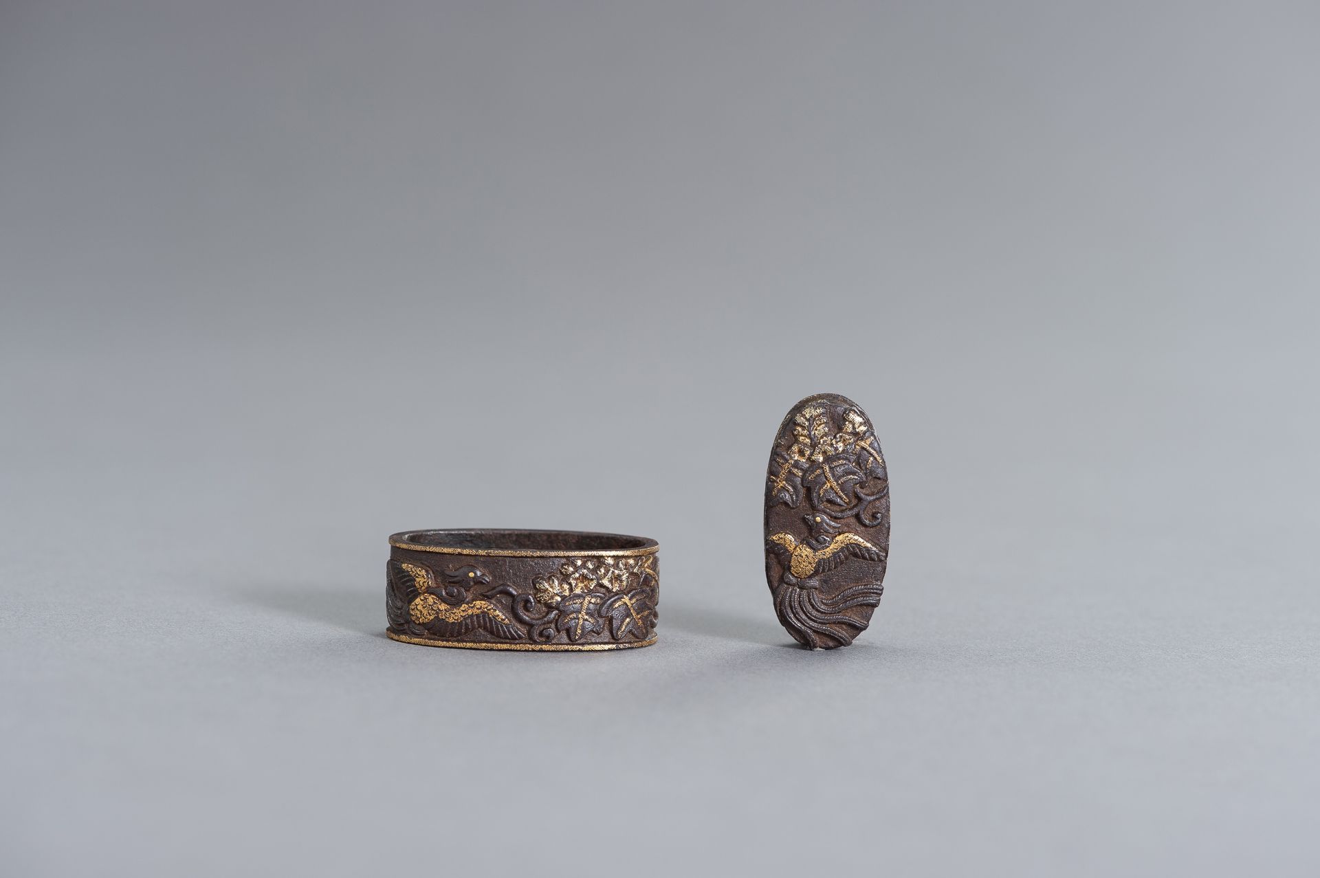 A FUCHI AND KASHIRA WITH HO-O BIRDS - Image 4 of 8