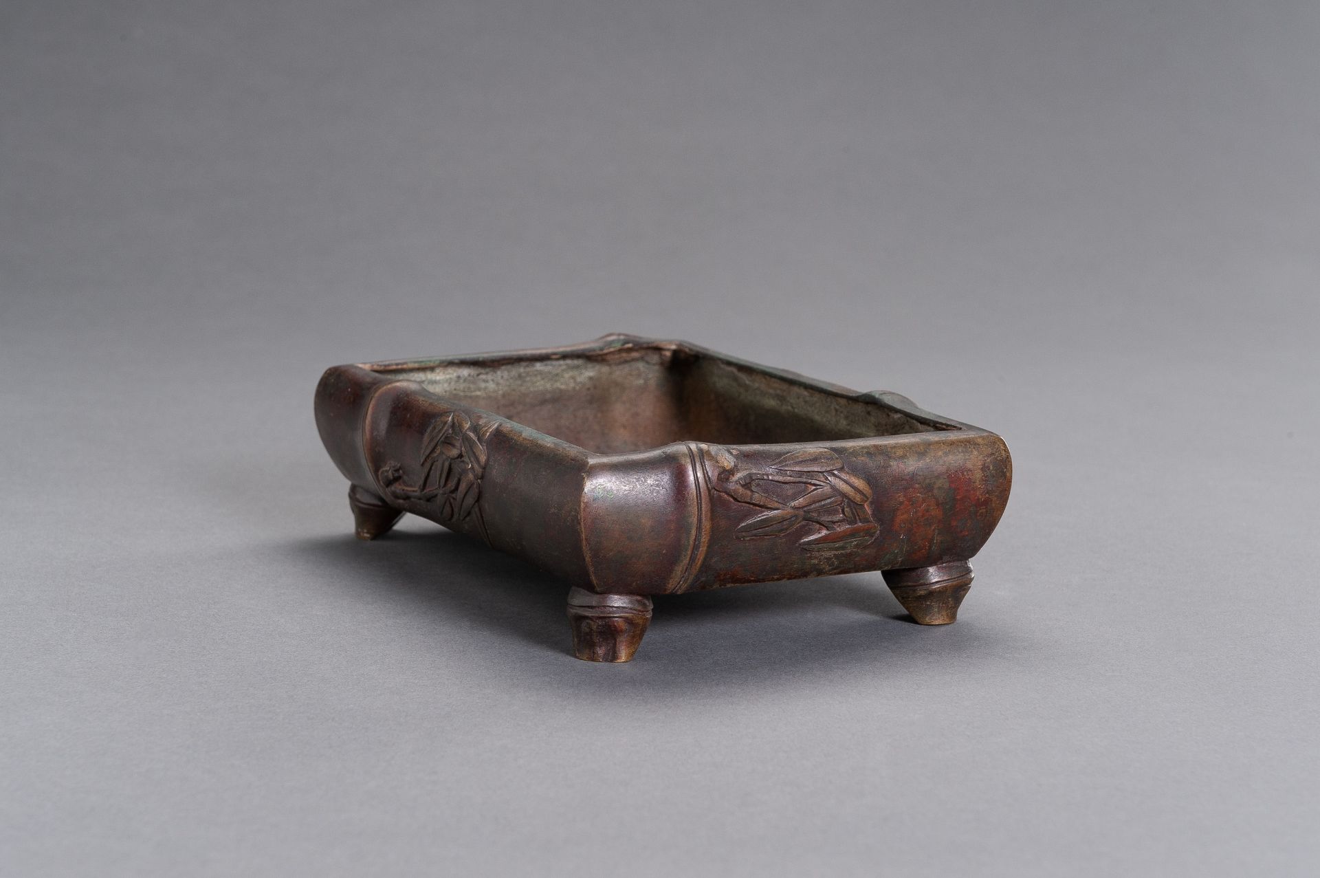 A 'BAMBOO' BRONZE CENSER - Image 3 of 8