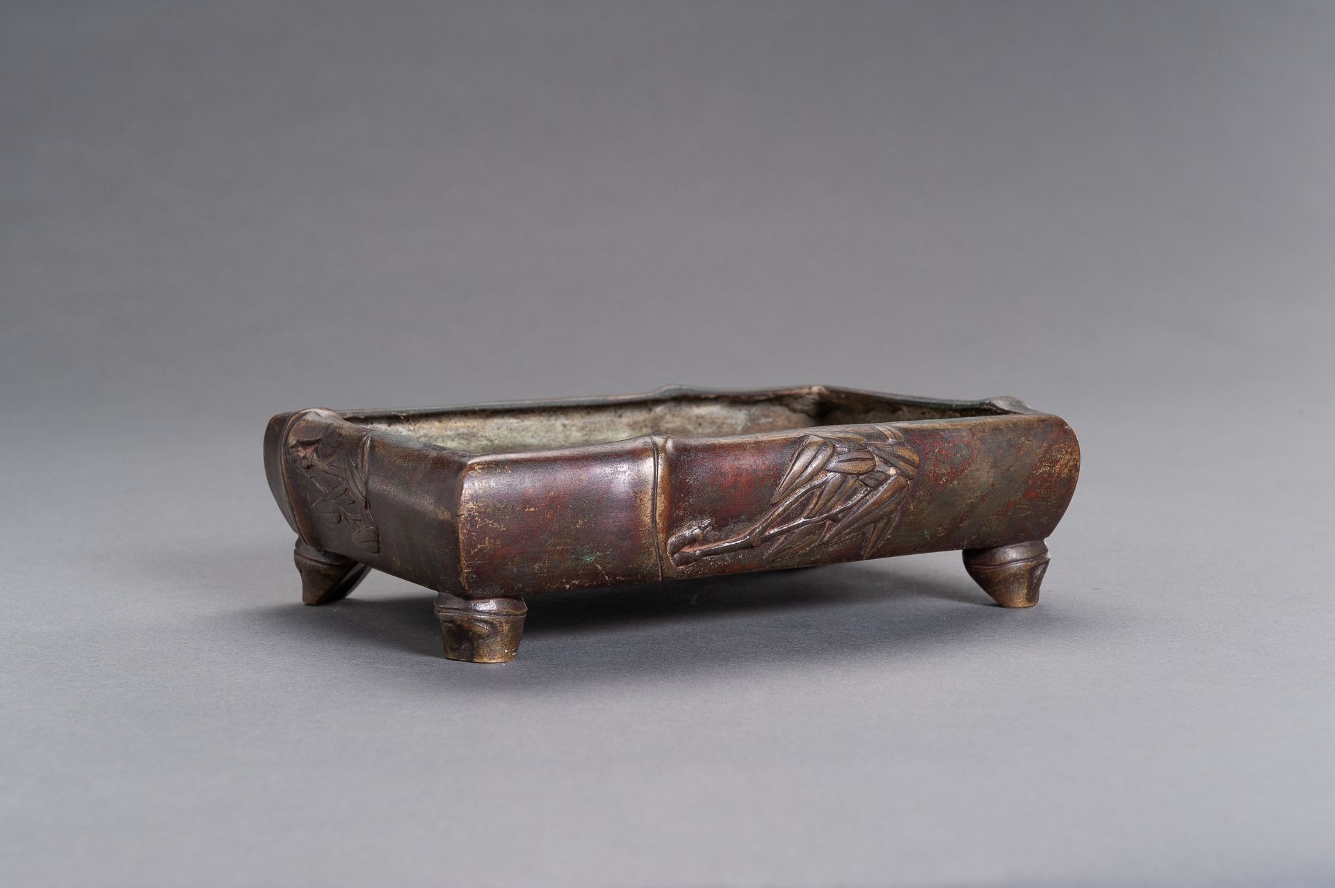 A 'BAMBOO' BRONZE CENSER - Bild 5 aus 8