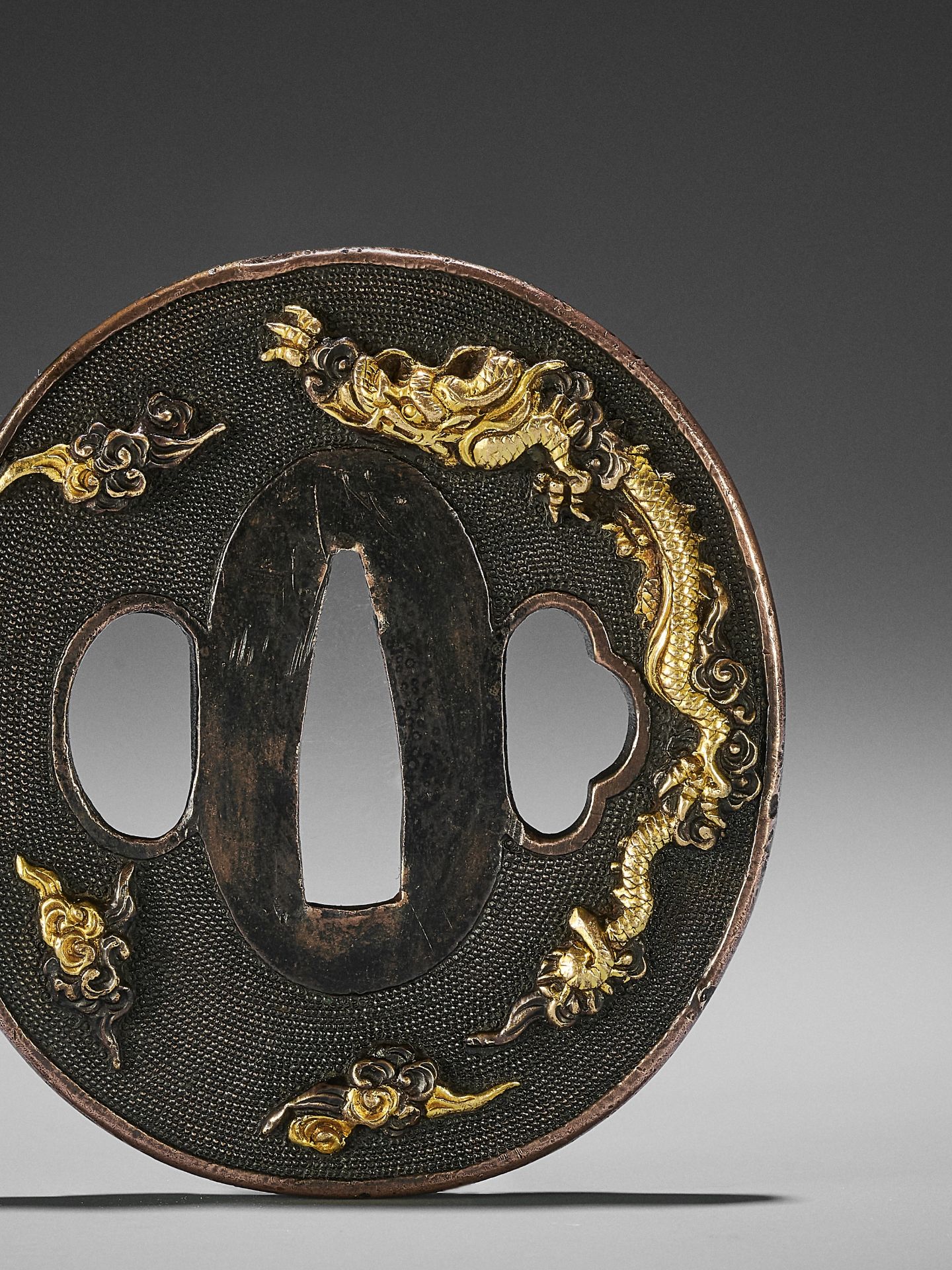 A GOTO SCHOOL TSUBA WITH DRAGON - Image 2 of 4