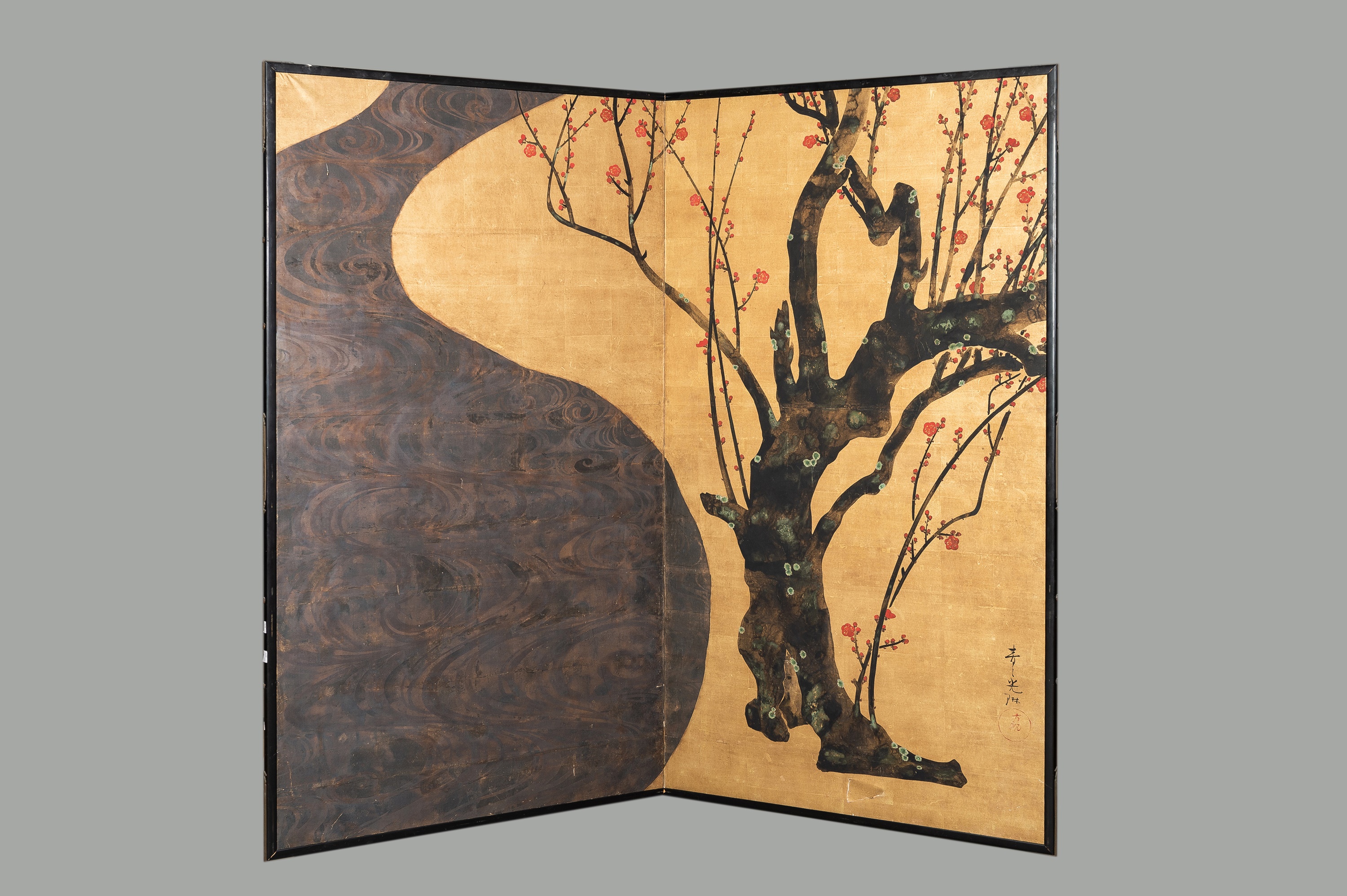 A PAIR OF TWO-PANEL BYOBU FOLDING SCREENS AFTER OGATA KORIN - Image 2 of 12