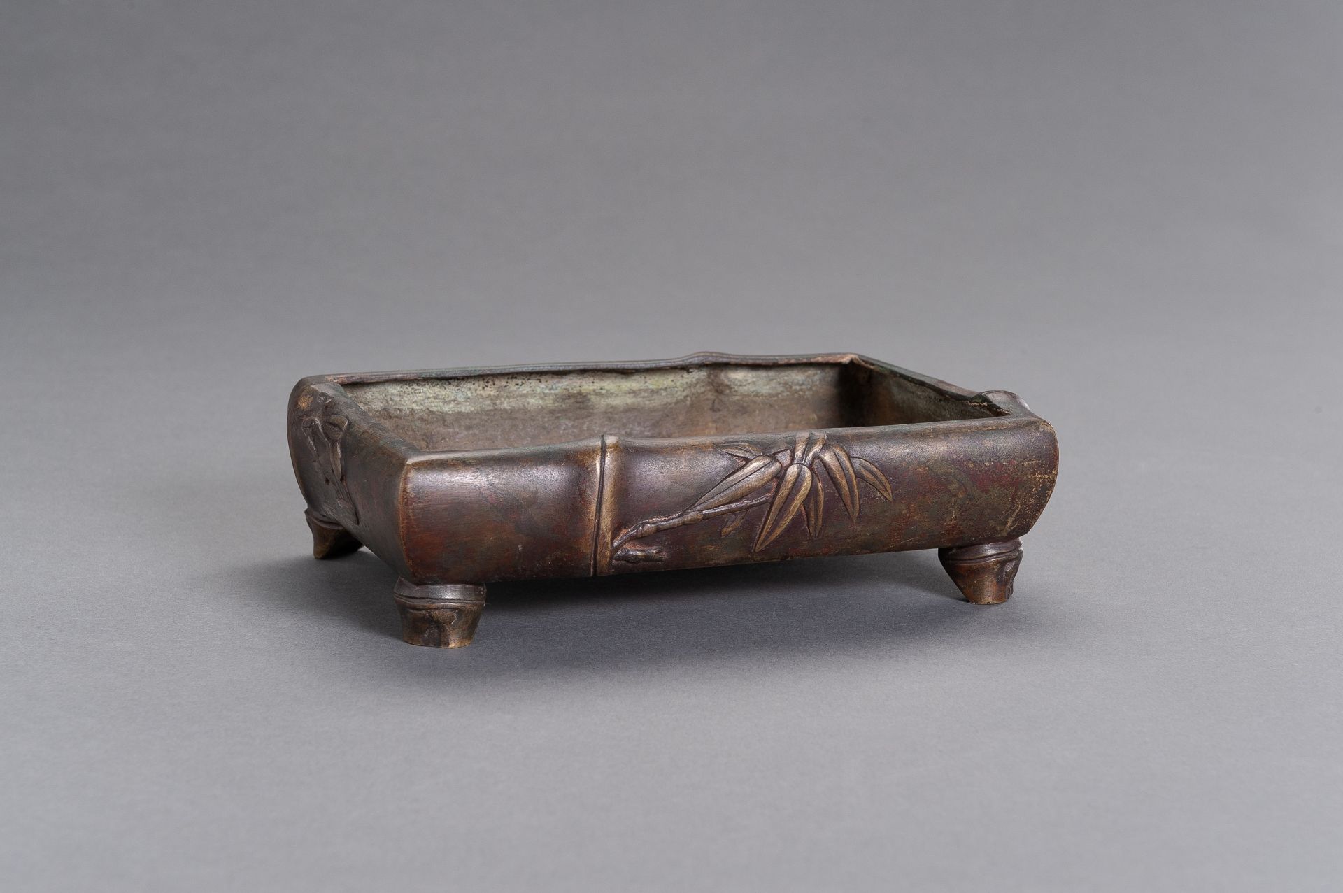 A 'BAMBOO' BRONZE CENSER - Image 2 of 8