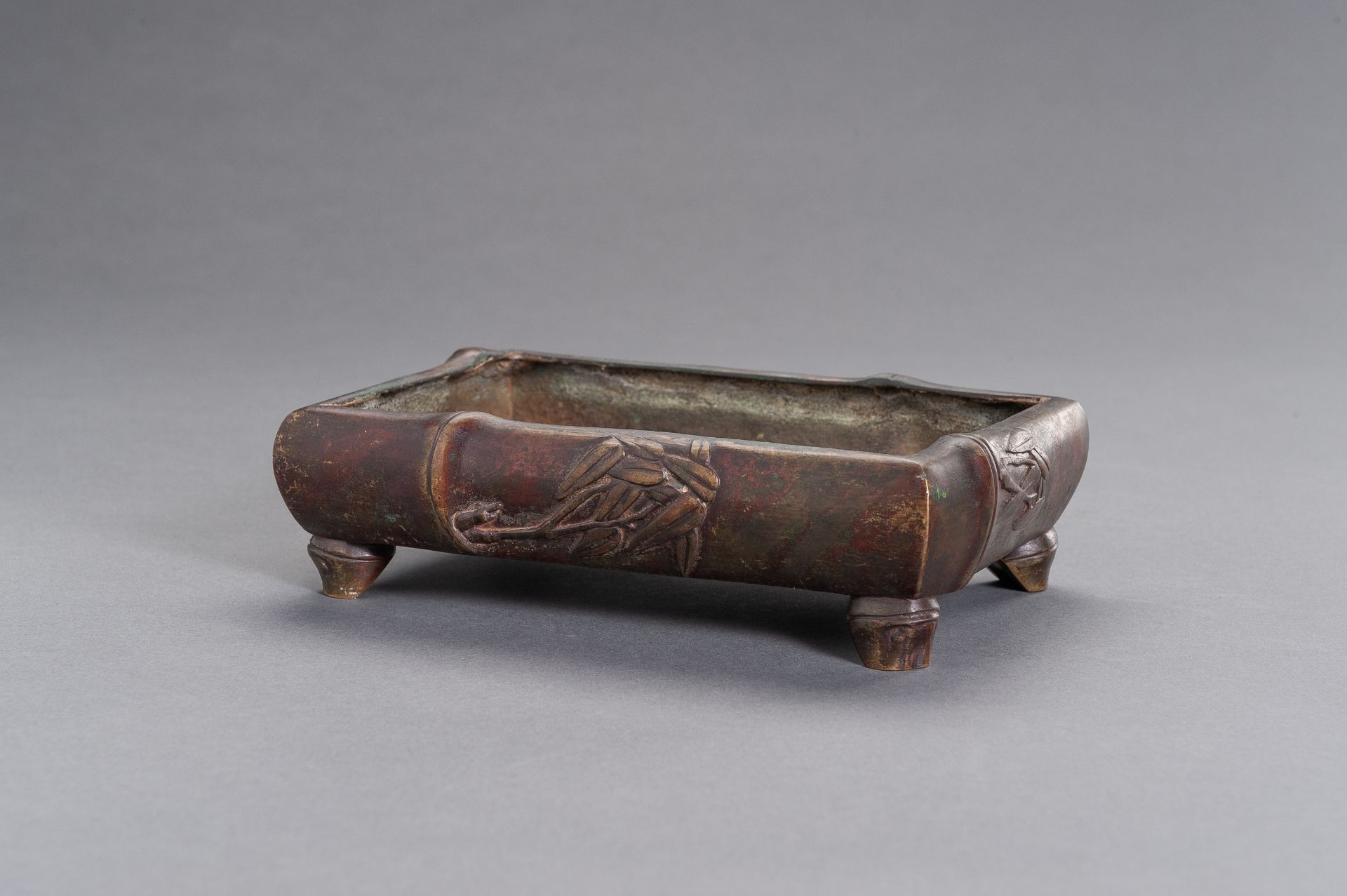 A 'BAMBOO' BRONZE CENSER - Image 4 of 8