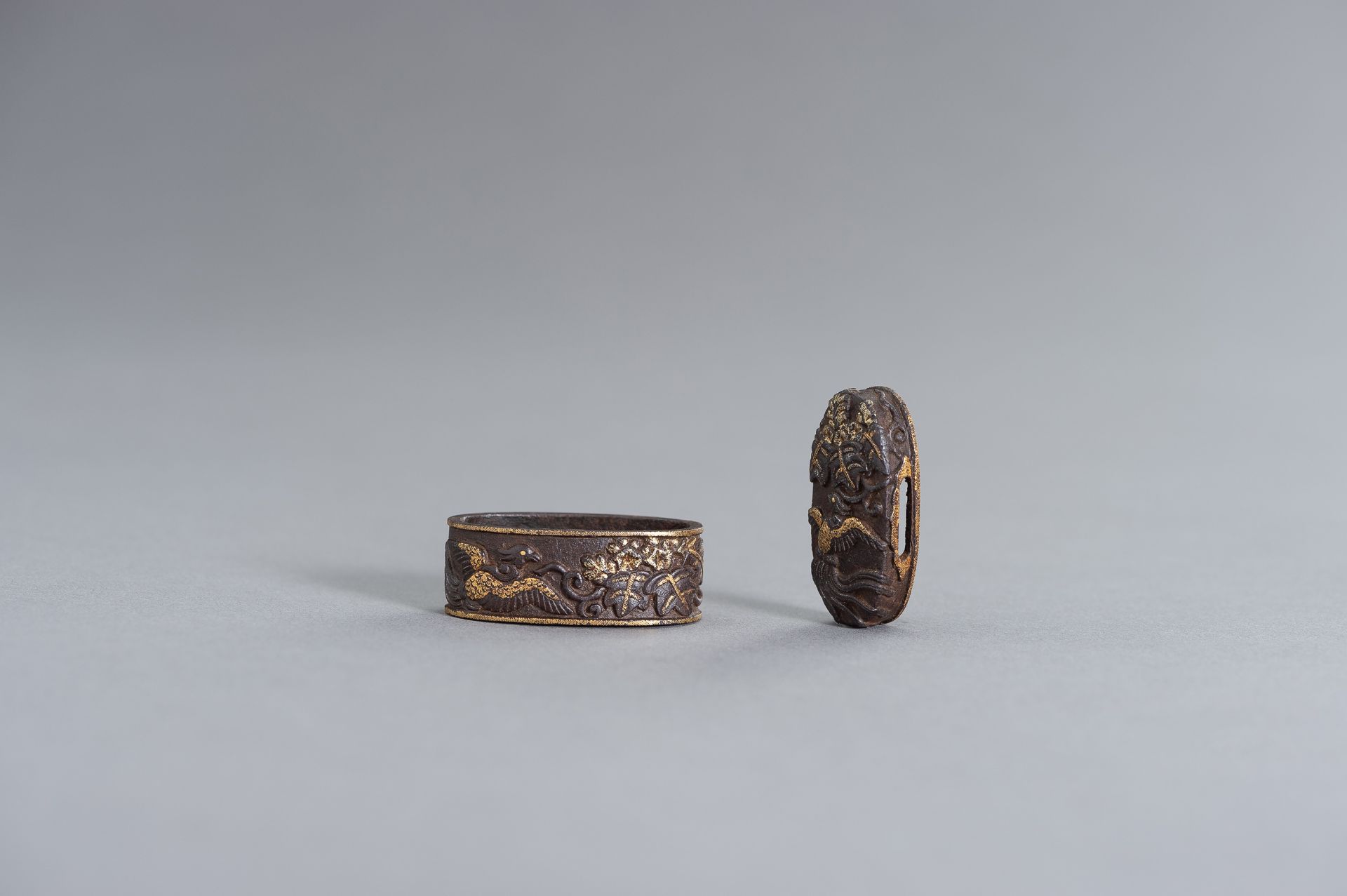 A FUCHI AND KASHIRA WITH HO-O BIRDS - Image 7 of 8