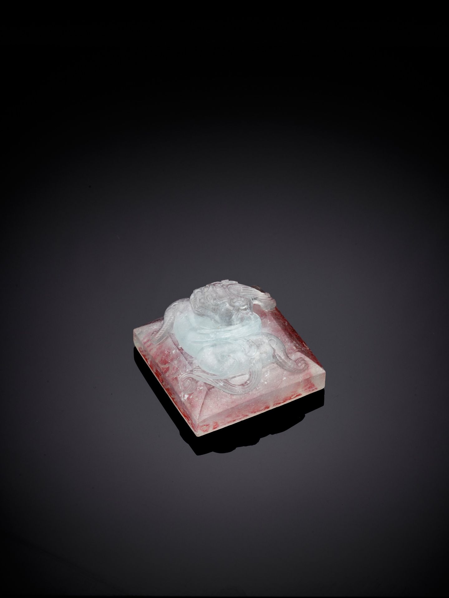 AN AQUAMARINE 'CHILONG' SQUARE SEAL, QING DYNASTY - Image 9 of 15