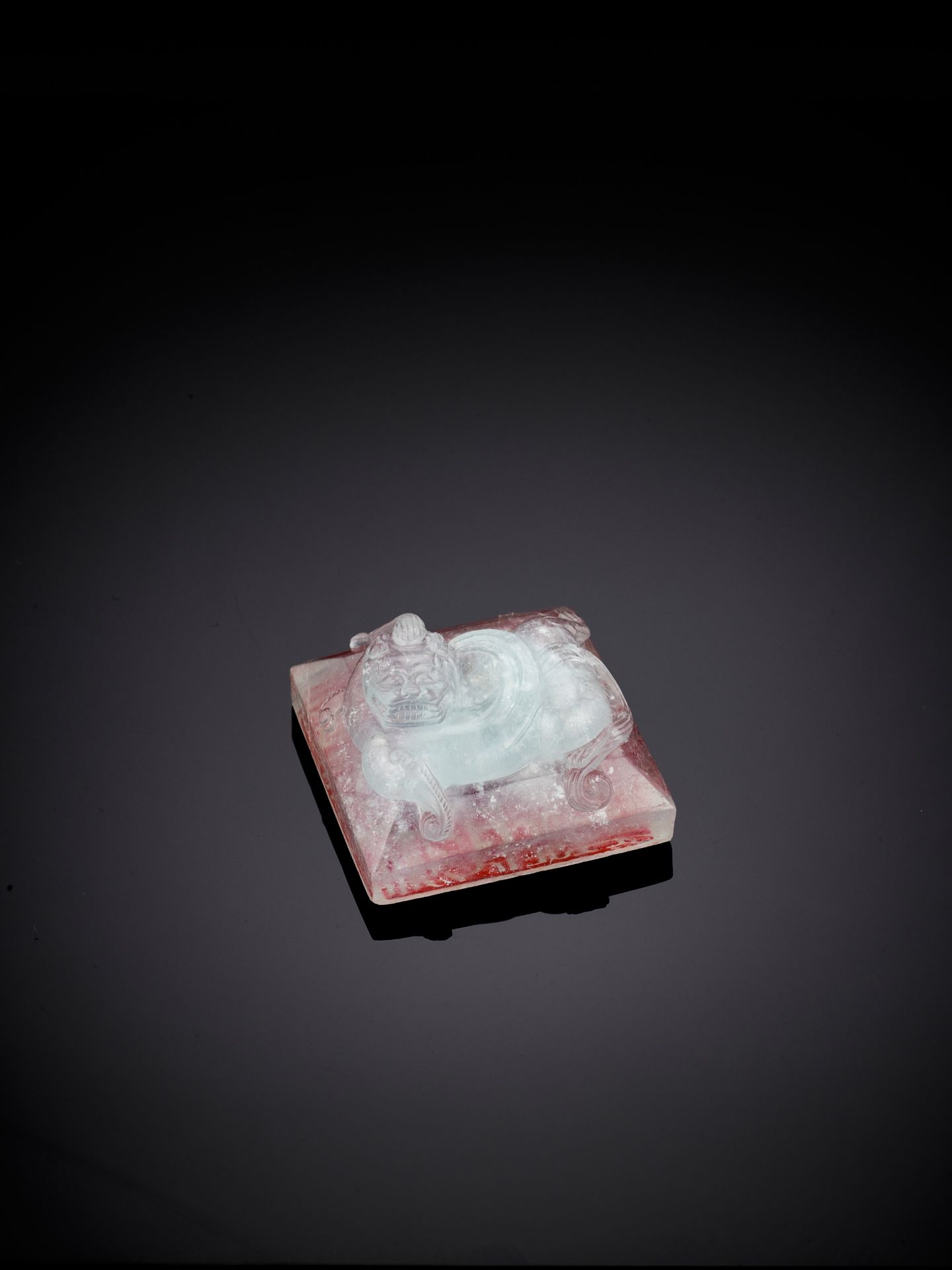 AN AQUAMARINE 'CHILONG' SQUARE SEAL, QING DYNASTY - Image 14 of 15
