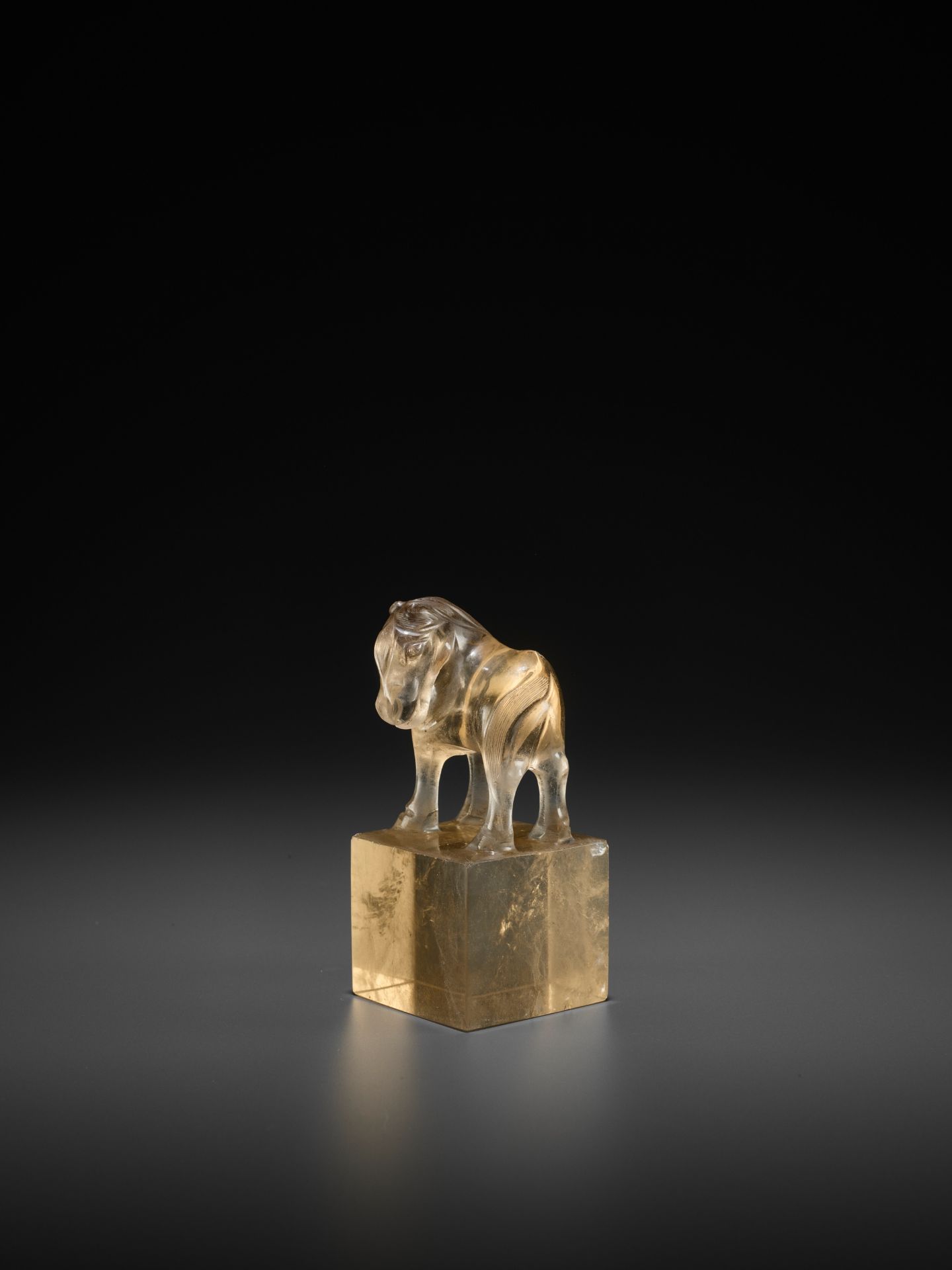 A RARE ROCK CRYSTAL 'HORSE' SEAL, MID-QING - Image 3 of 6