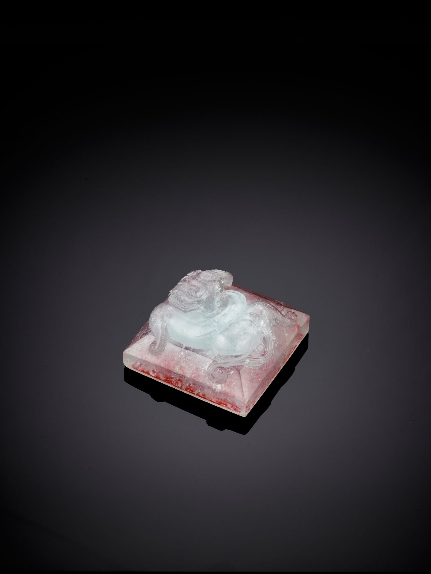 AN AQUAMARINE 'CHILONG' SQUARE SEAL, QING DYNASTY - Image 8 of 15