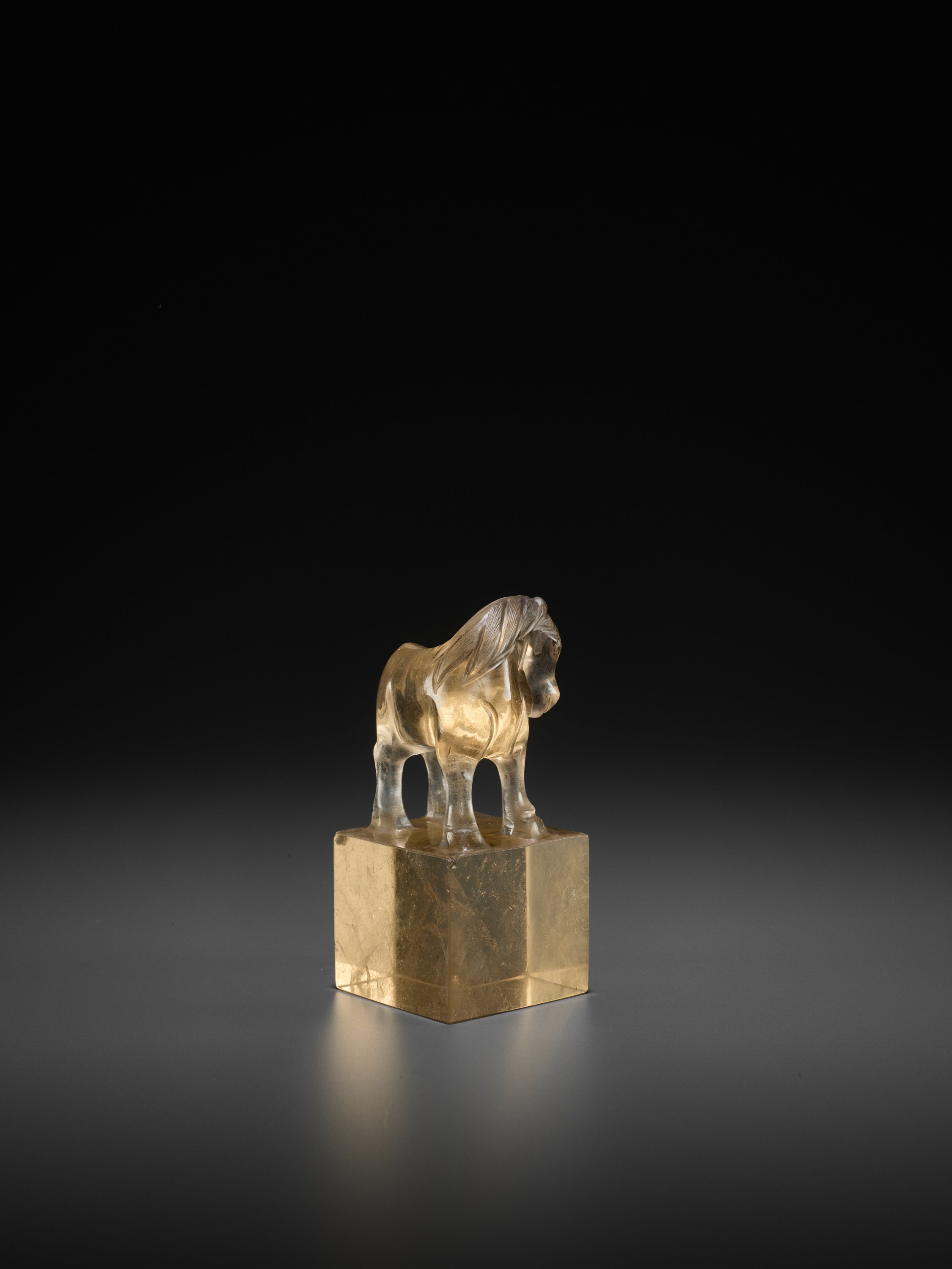 A RARE ROCK CRYSTAL 'HORSE' SEAL, MID-QING - Image 6 of 6