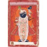 AN INDIAN MINIATURE PAINTING OF KRISHNA AS SRI NATHJI