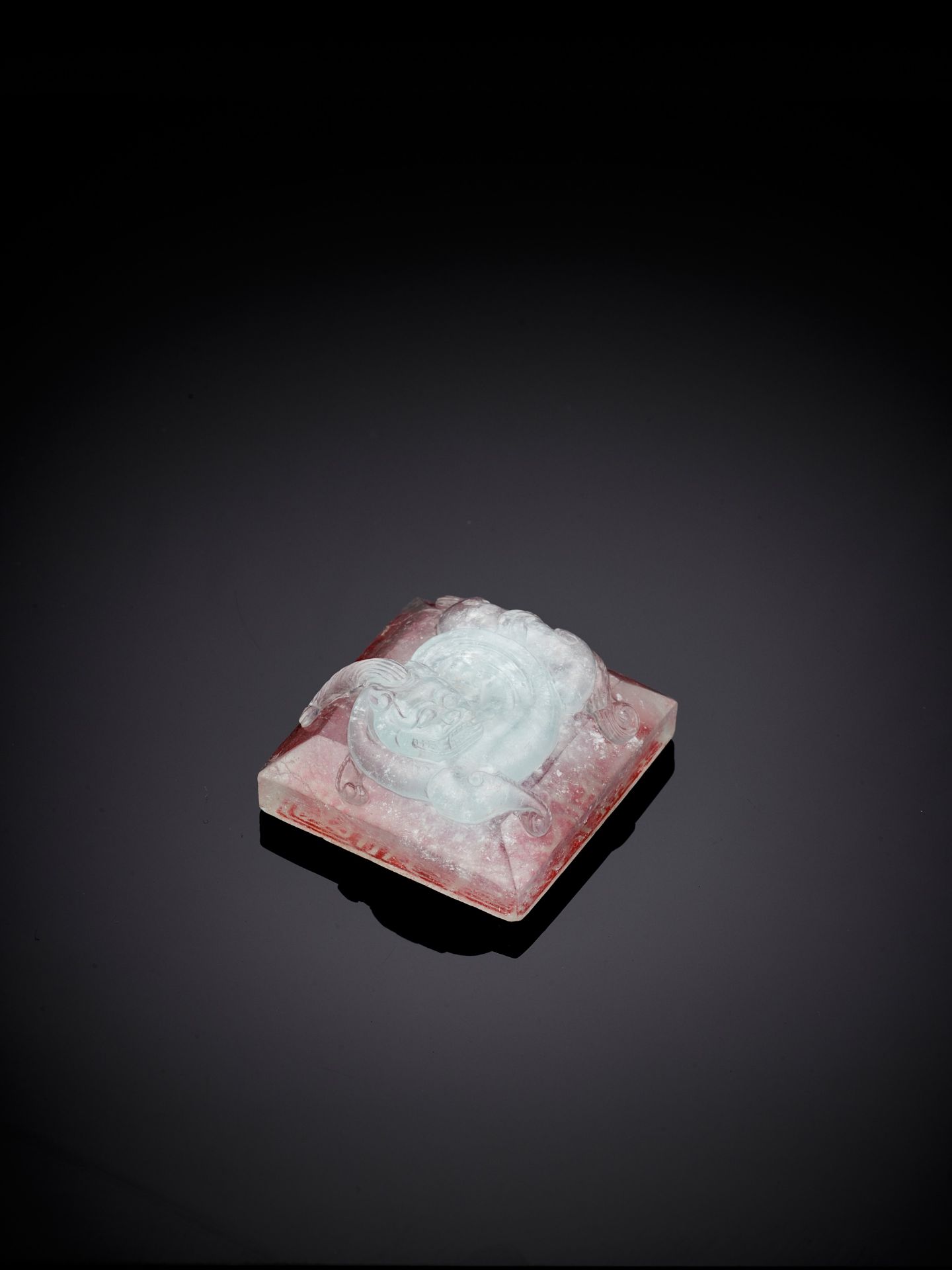 AN AQUAMARINE 'CHILONG' SQUARE SEAL, QING DYNASTY - Image 13 of 15