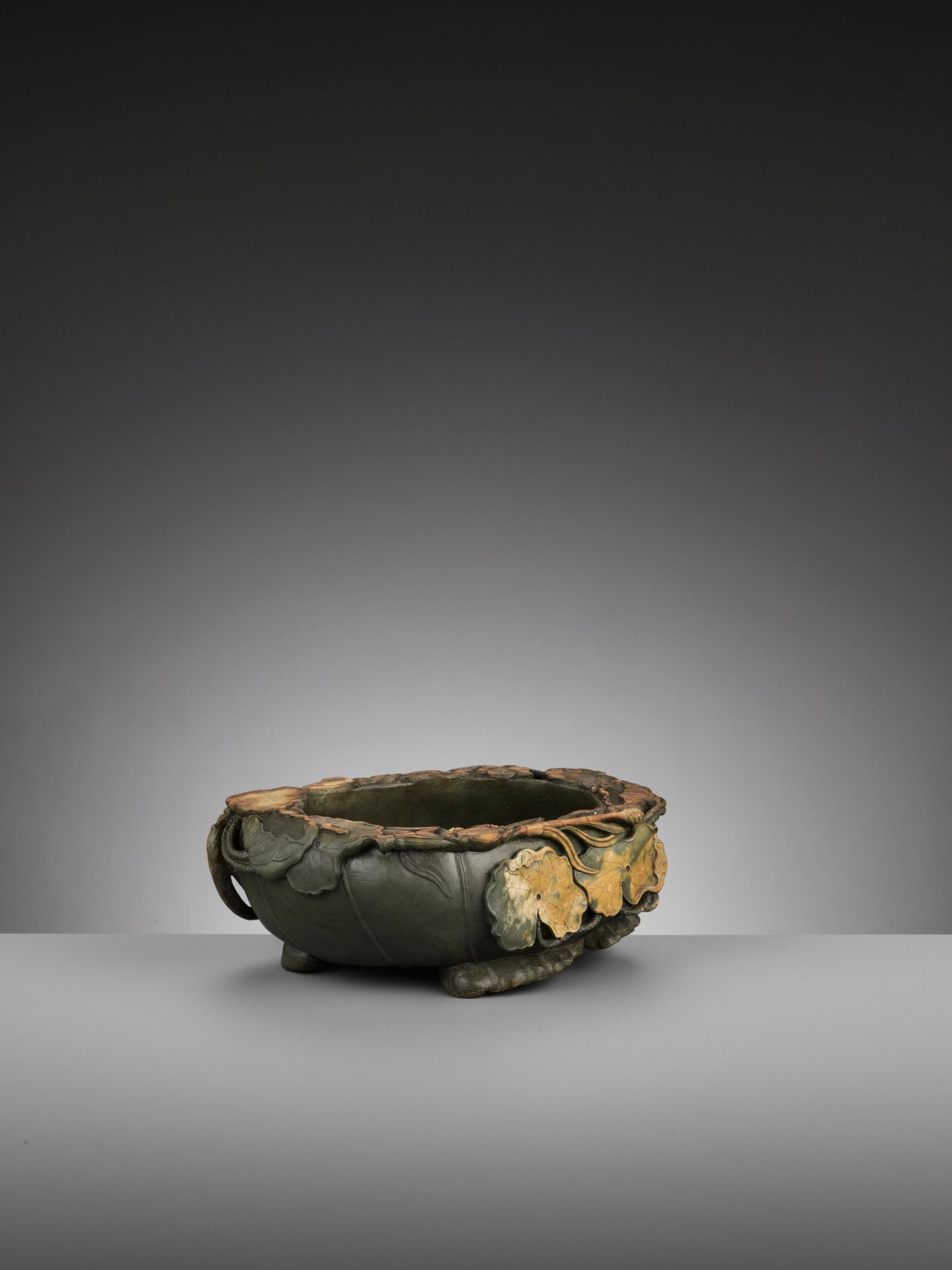 A LARGE DUAN STONE 'LOTUS POND' BASIN, QING DYNASTY - Image 10 of 14