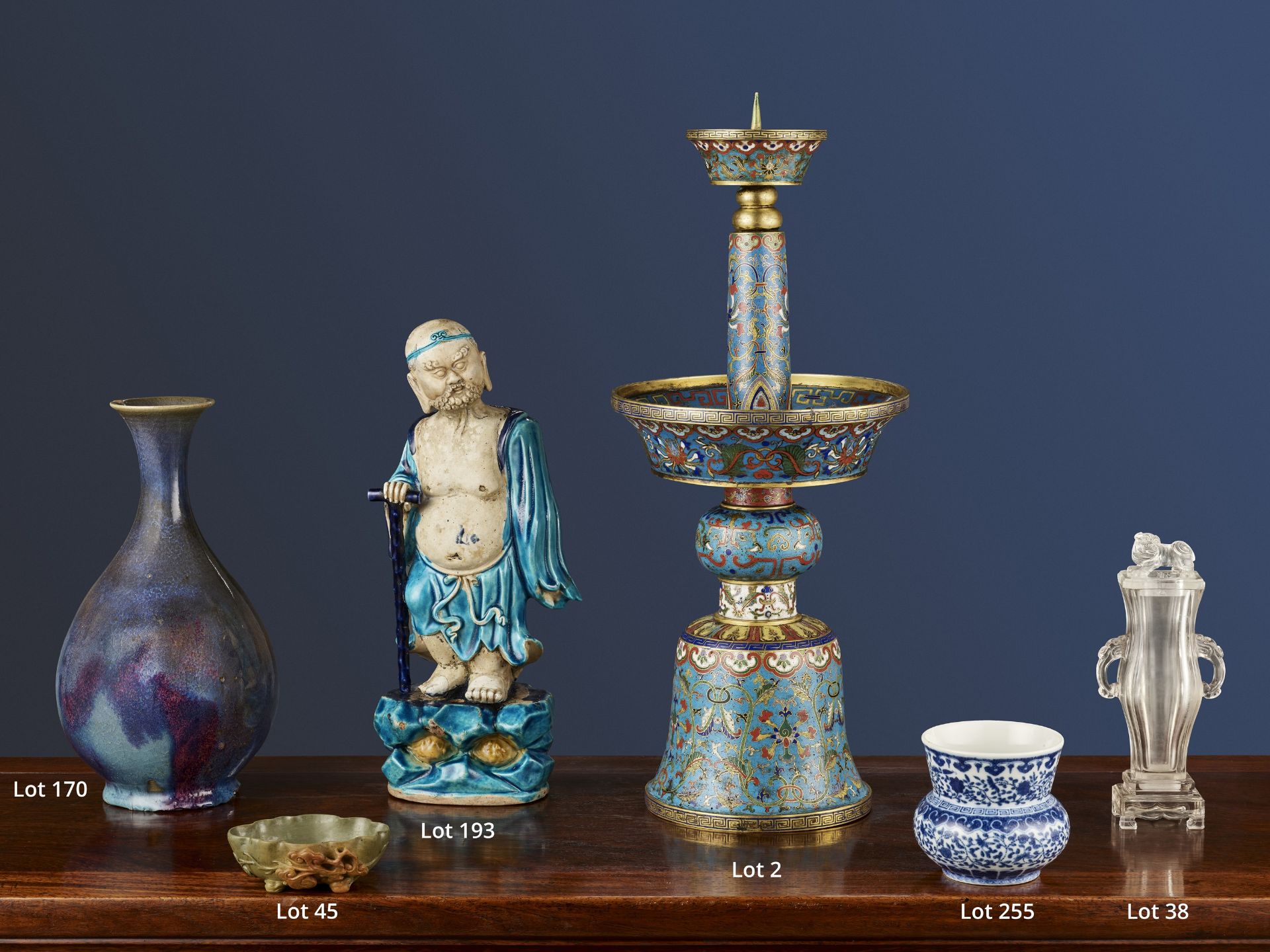 A PAIR OF CLOISONNE ENAMEL CANDLESTICKS, QIANLONG PERIOD - Image 11 of 14