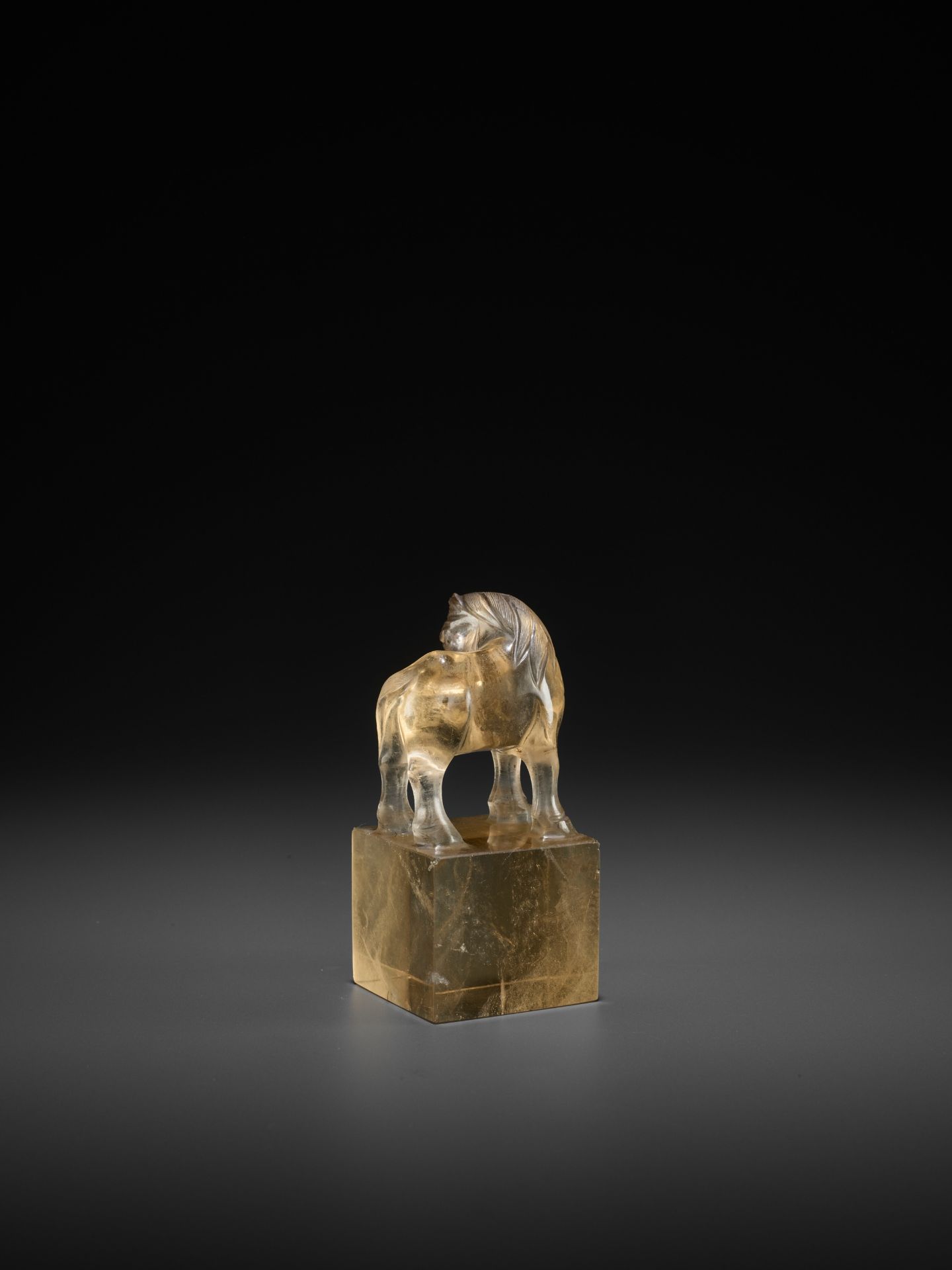 A RARE ROCK CRYSTAL 'HORSE' SEAL, MID-QING - Image 5 of 6