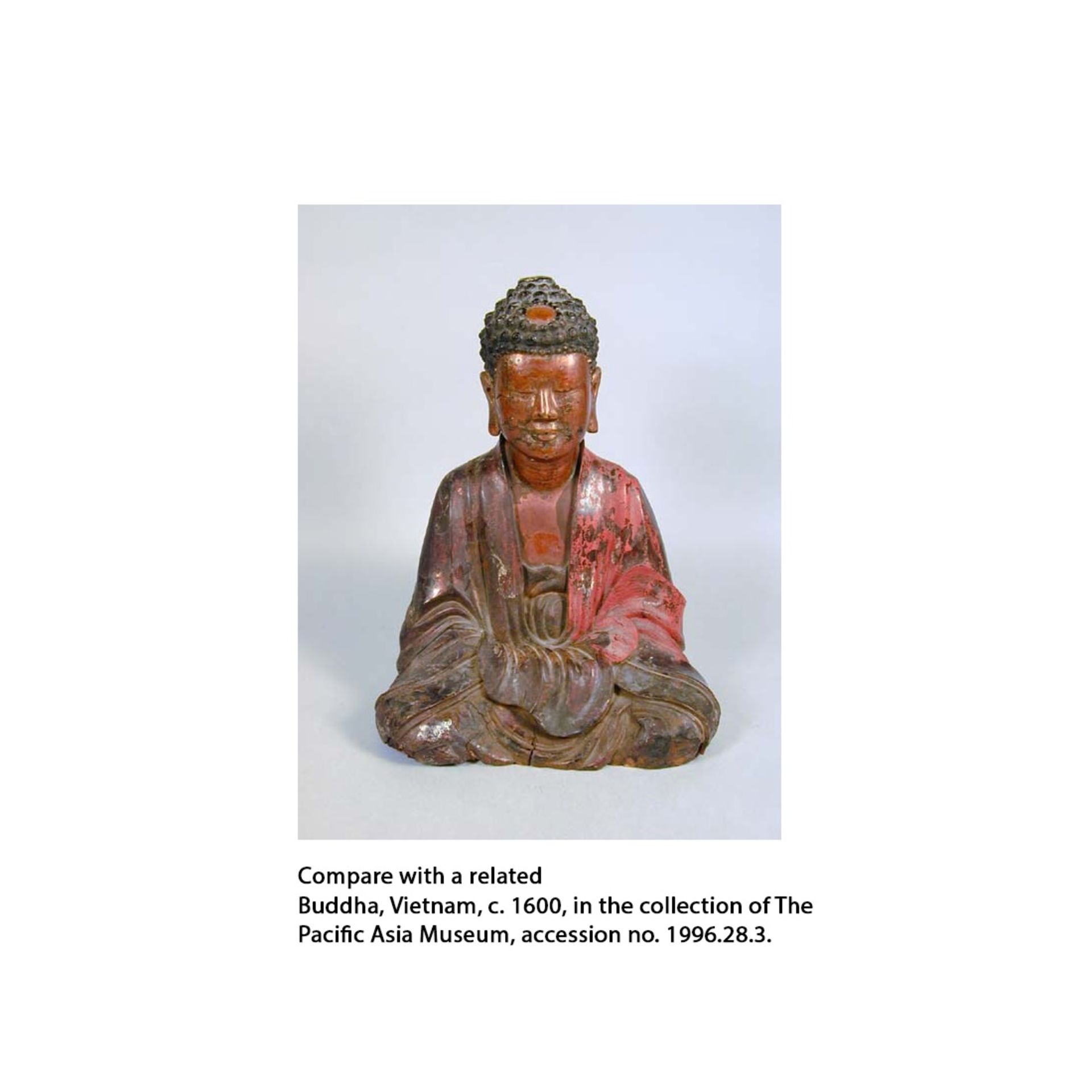 A MASSIVE GILT-LACQUERED WOOD FIGURE OF BUDDHA, 18TH-19TH CENTURY - Image 10 of 11